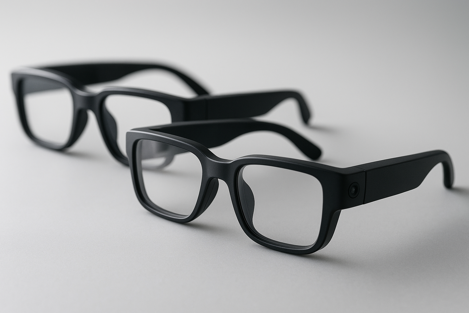 Two pairs of best smart glasses for wide face compared side by side on a light surface