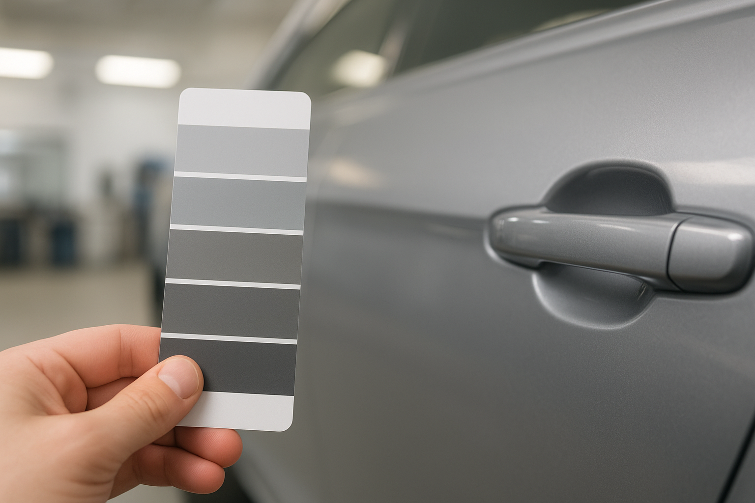 Paint matching chart used during collision repair cost assessment