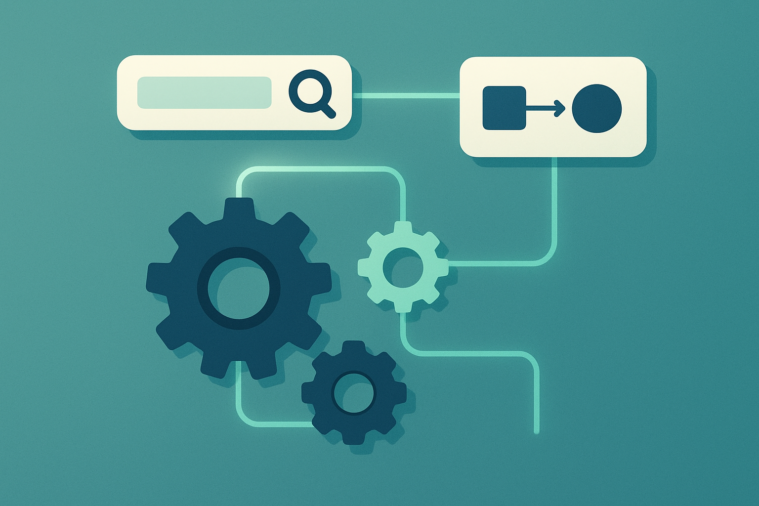 Illustration of automated SEO workflow steps for entrepreneurs using AI tools