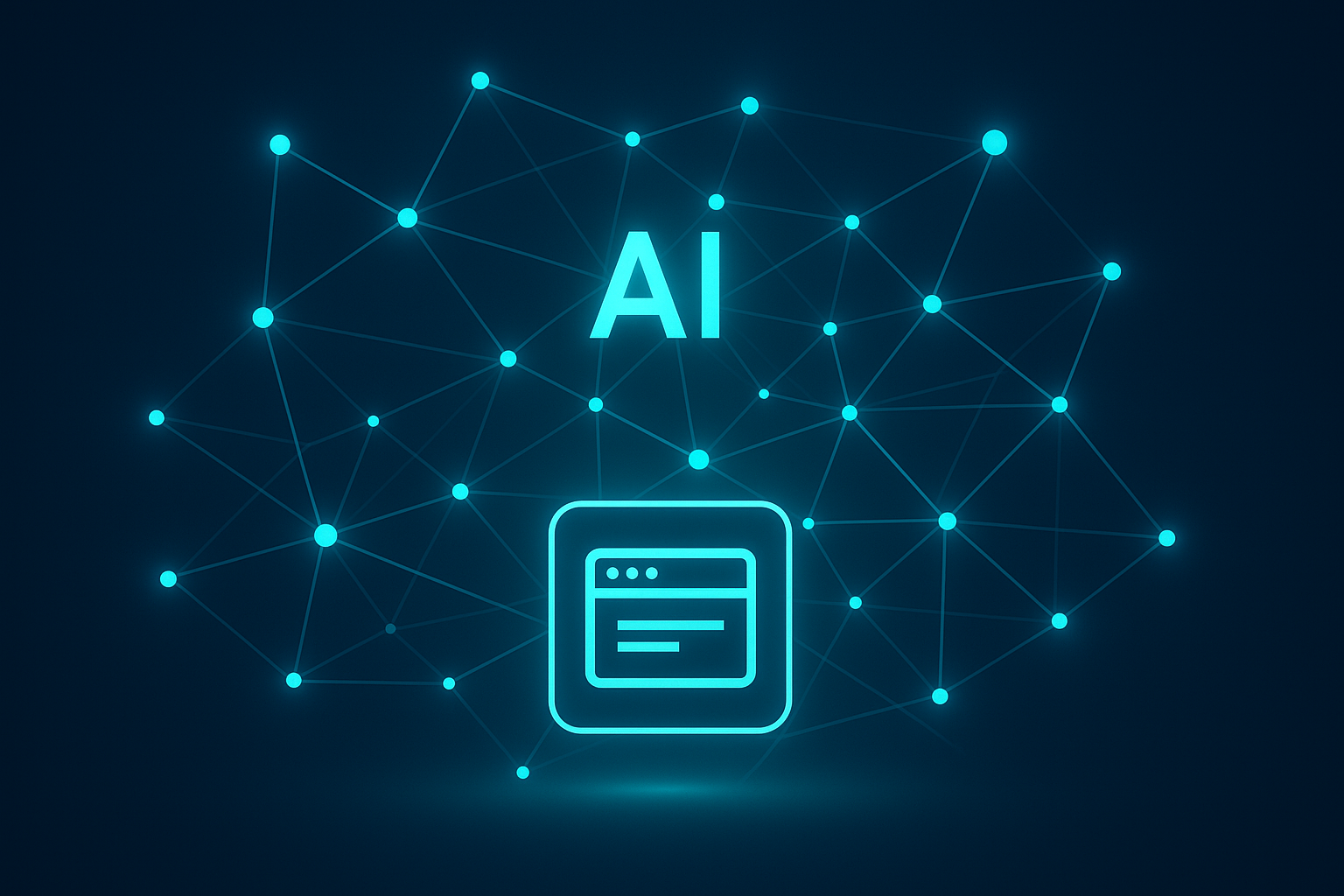 Abstract visualization of AI algorithms powering smart SEO solutions across search networks