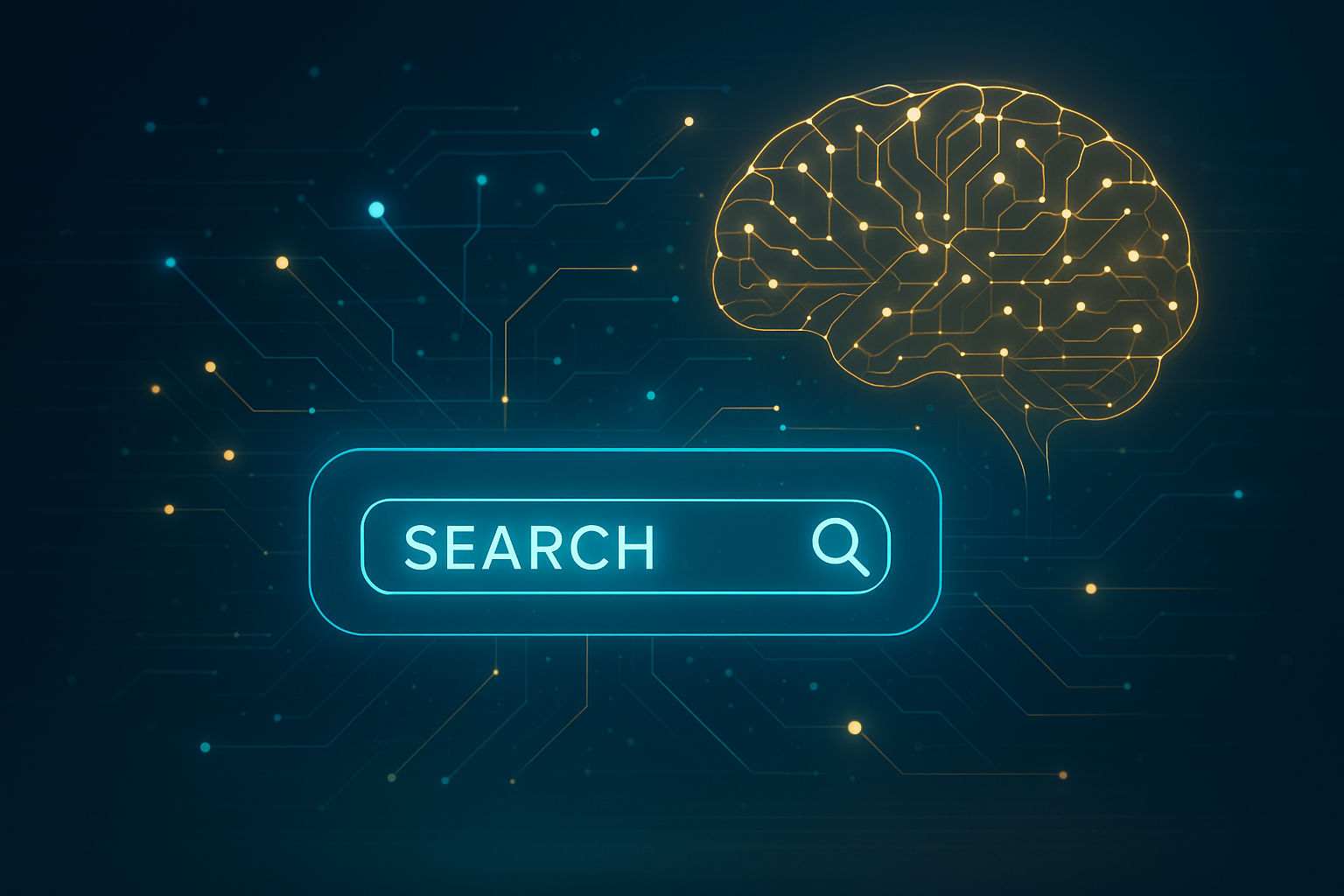 Digital illustration representing next-gen SEO techniques powering AI-driven search results