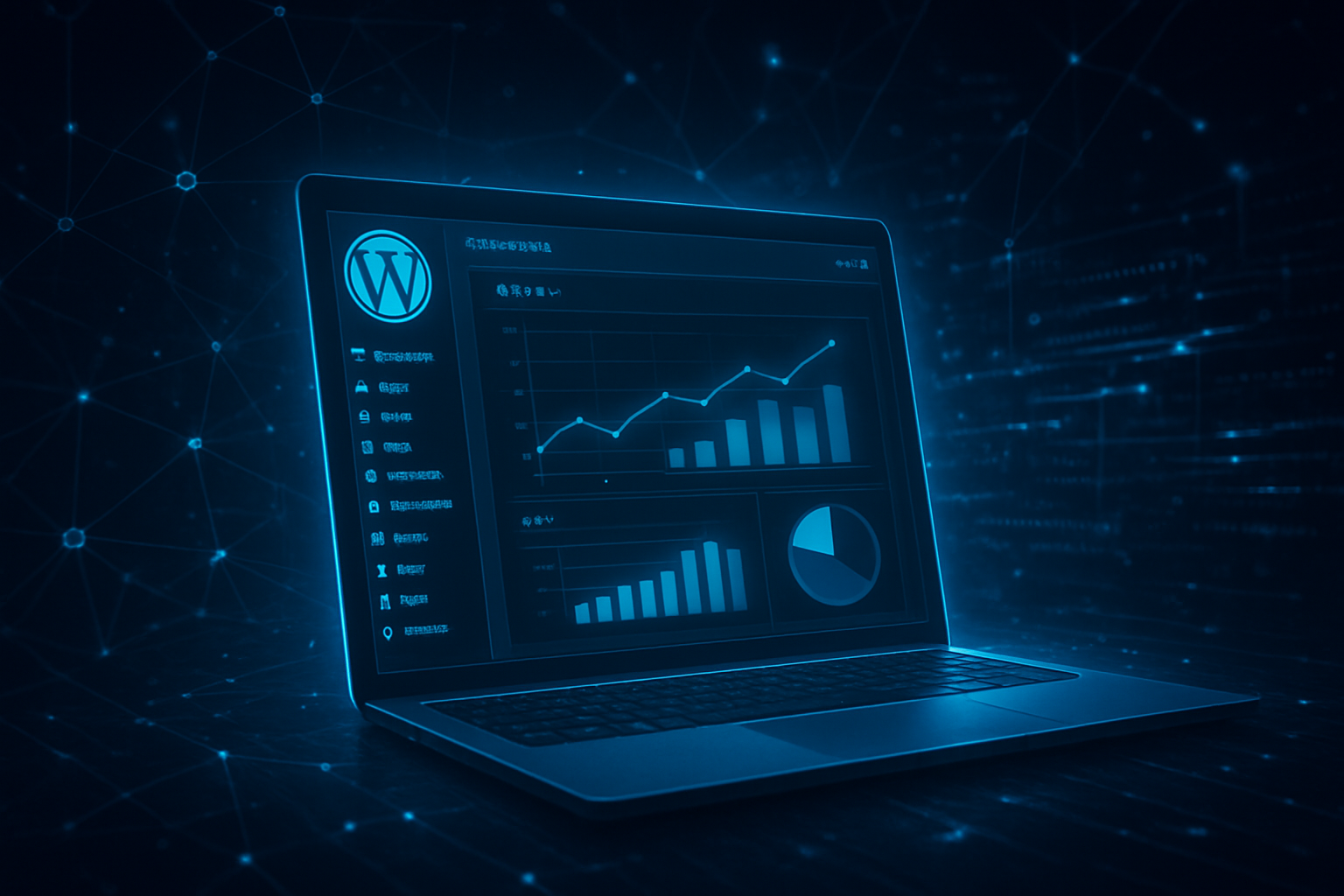 WordPress SEO plugin for AI visibility dashboard showing neural network integration