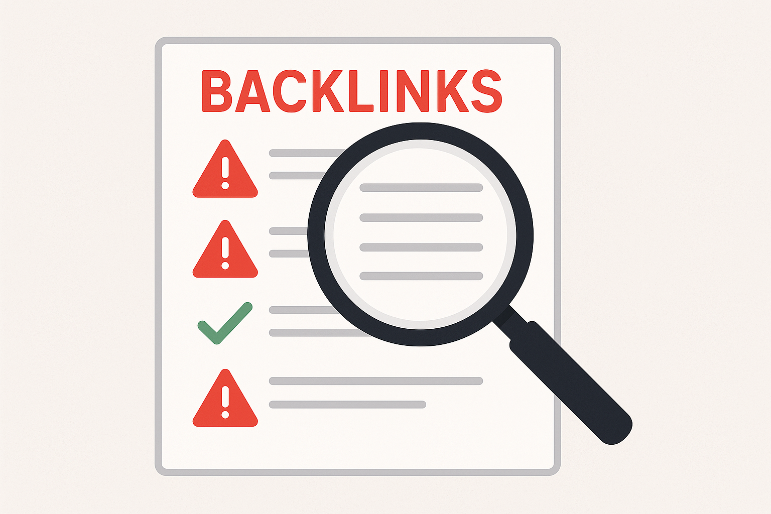 Backlink audit process identifying toxic links that harm domain authority scores