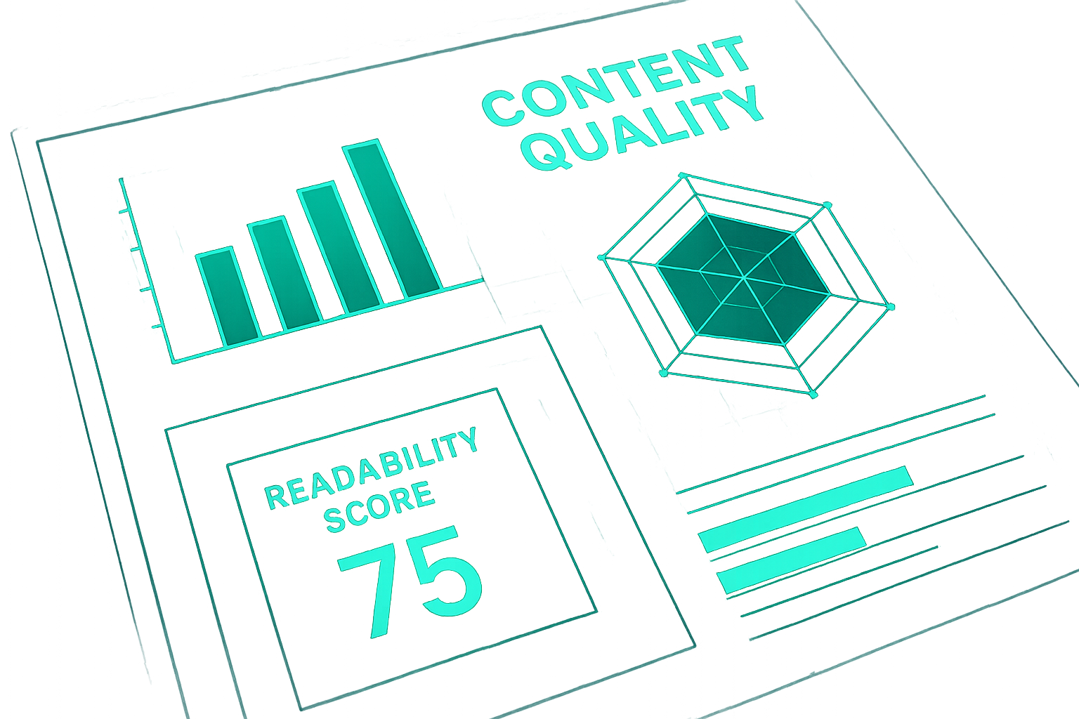 Content quality scoring metrics used by AI SEO tools to evaluate and improve article performance
