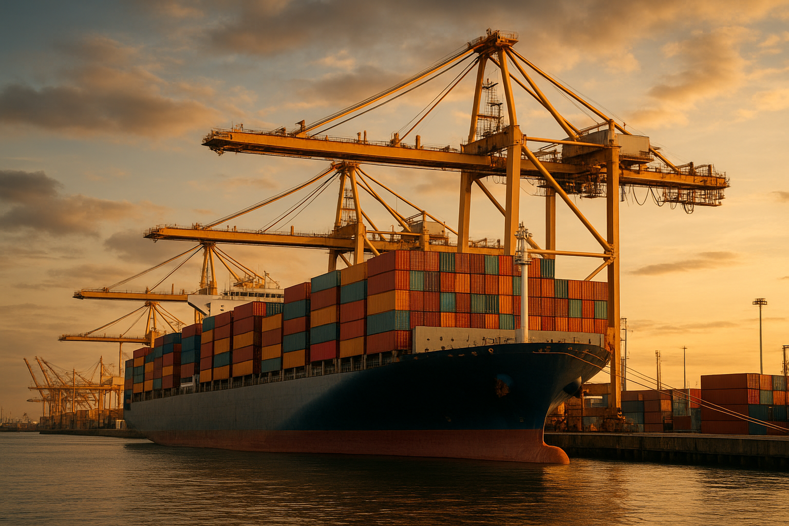 Cargo ship loaded with containers illustrating international cargo shipping operations