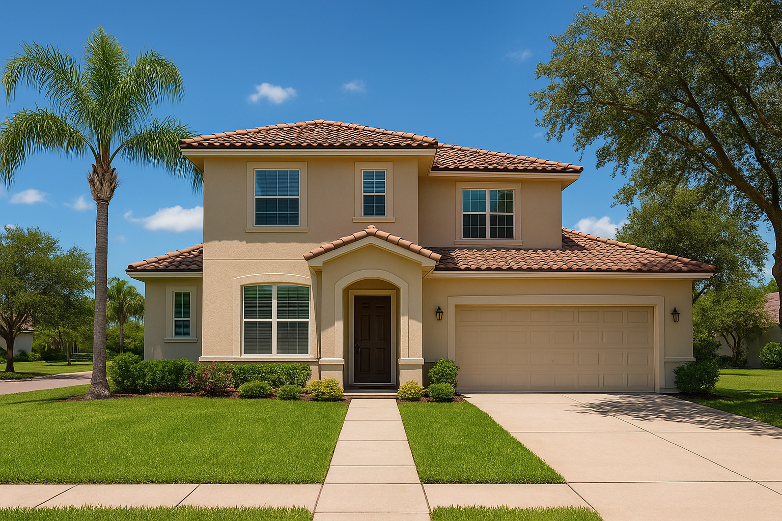 Two-story home exterior representative of San Antonio suburban neighborhoods for new buyers