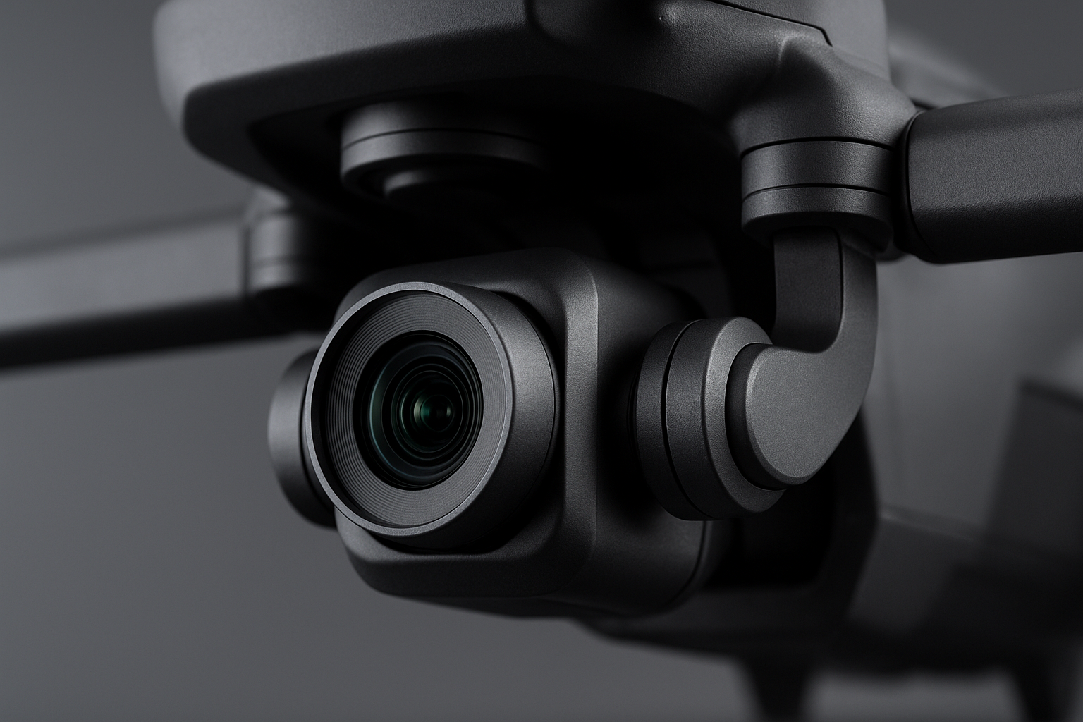 Close-up of a drone camera gimbal used for aerial real estate photography