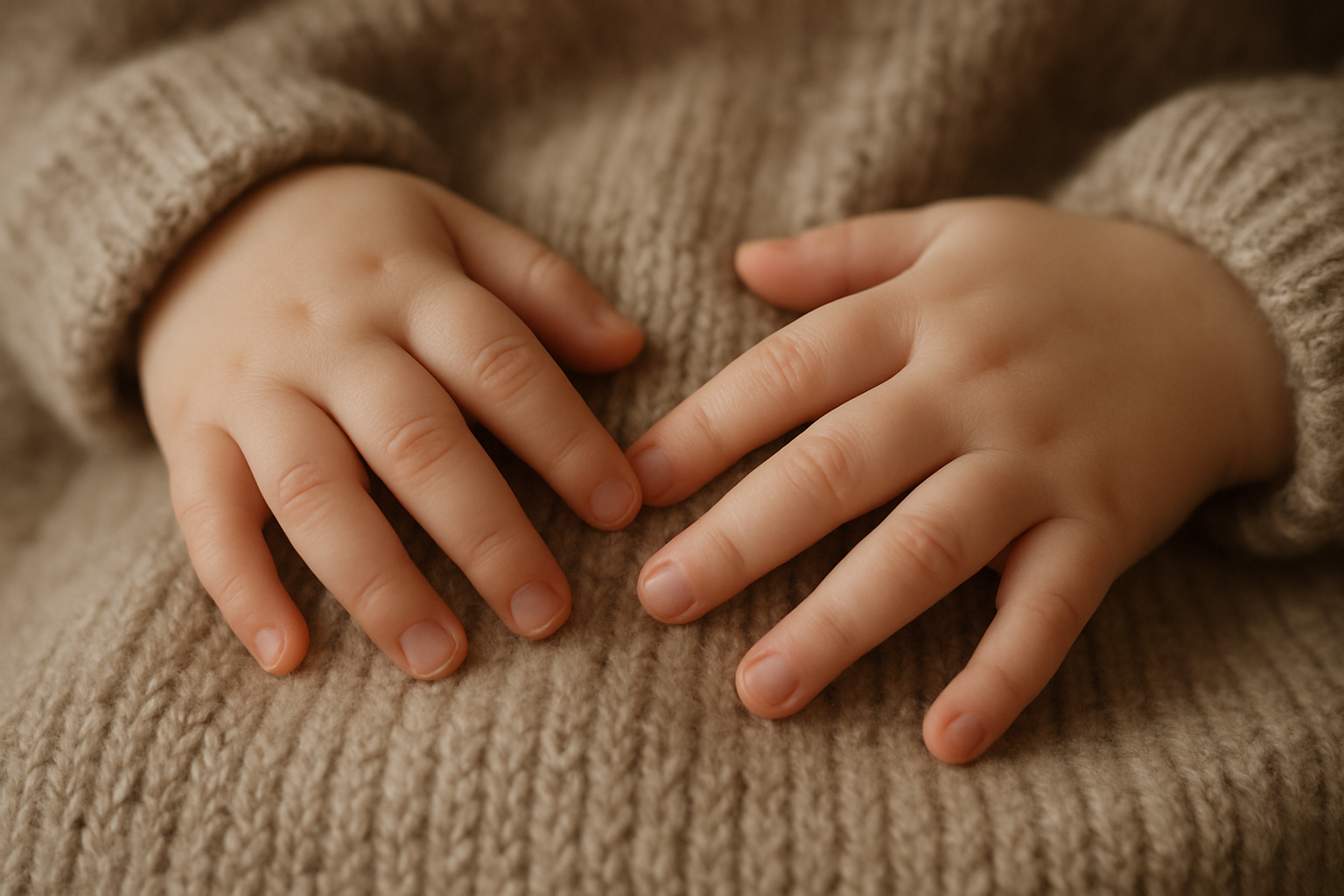 Close-up of soft knit fabric from a children's rental clothing item showing premium textile quality