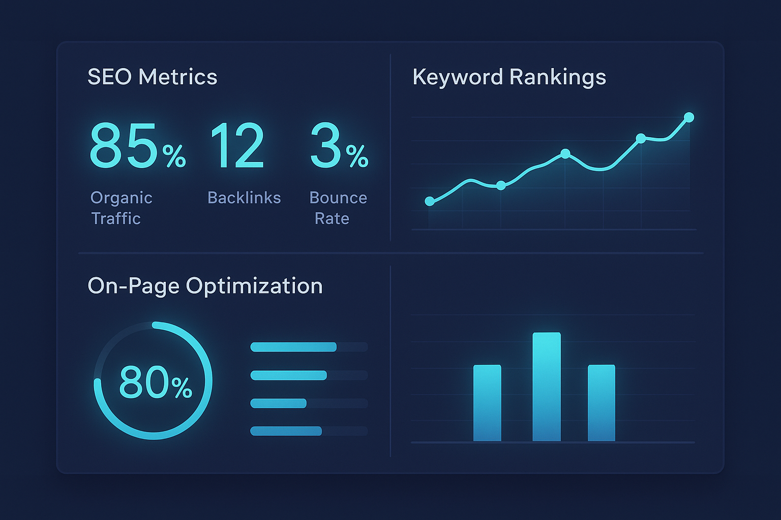 Alli AI SEO automation dashboard displaying real-time on-page optimization metrics and keyword rankings