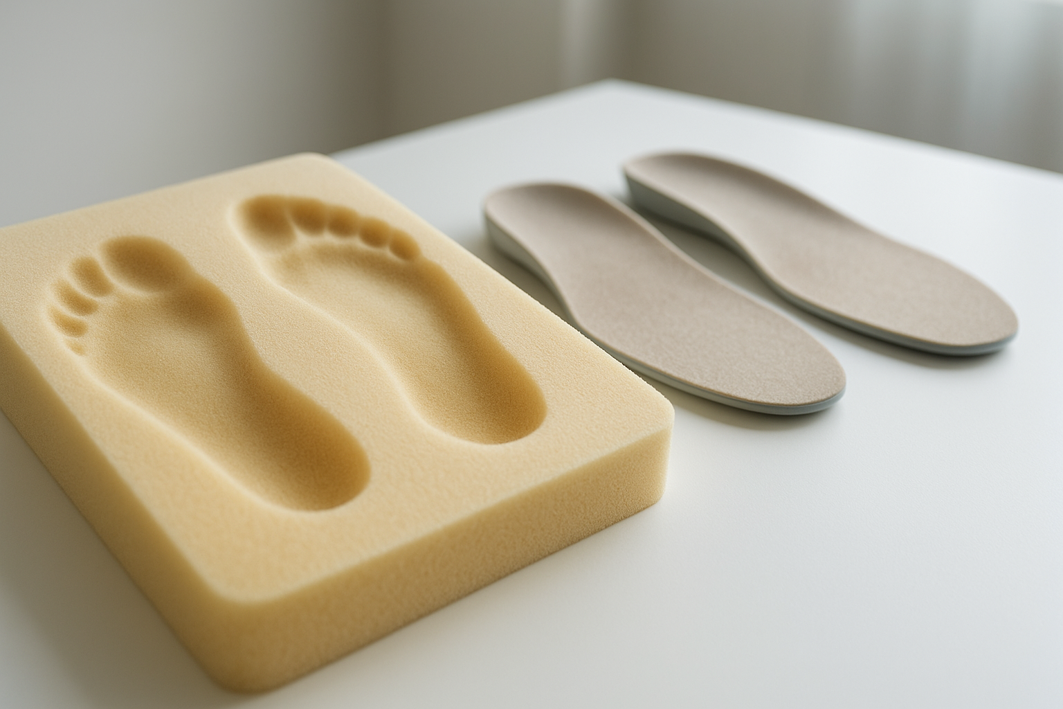 At-home impression kit used to order custom foot orthotics online