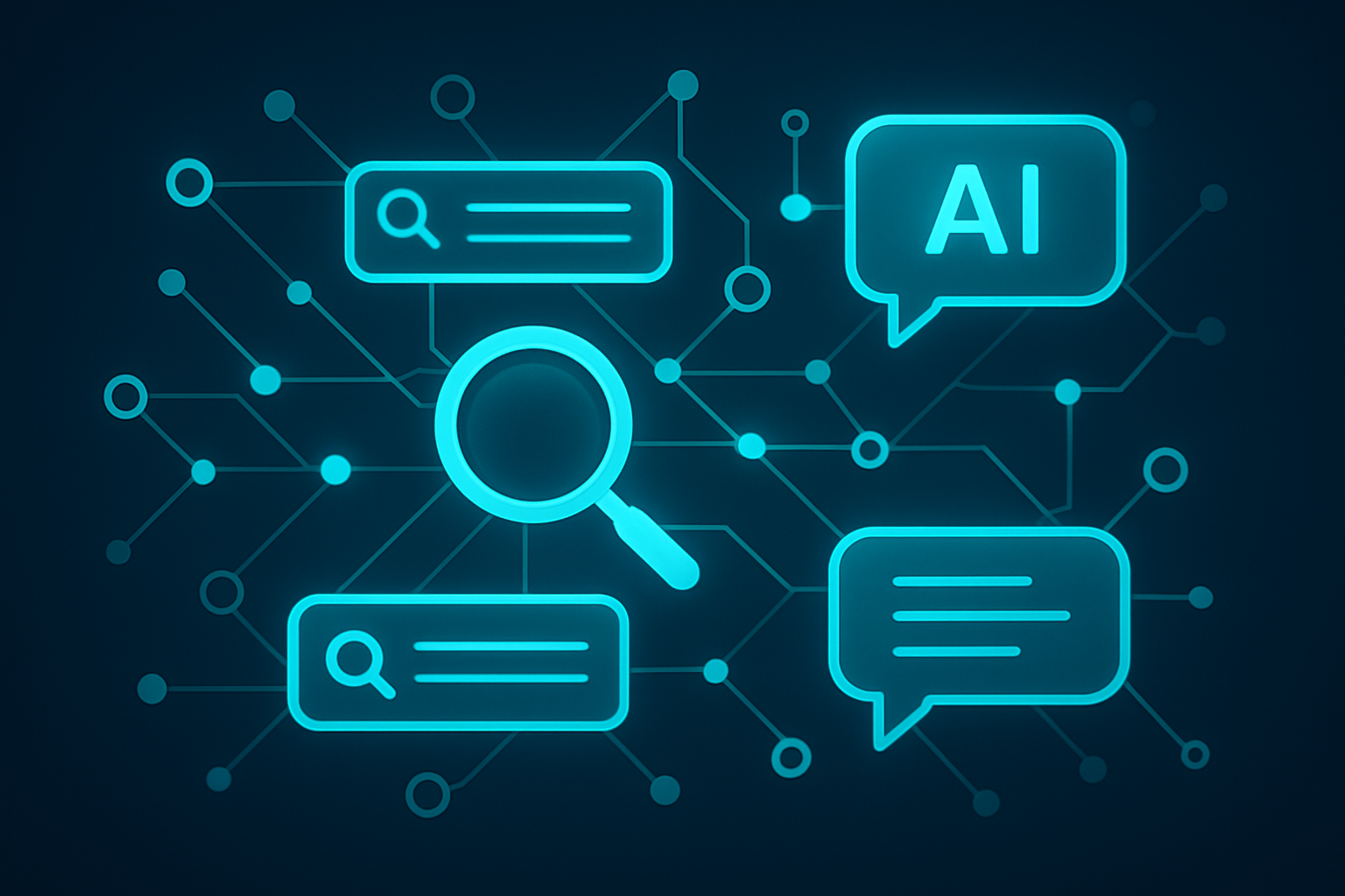Visual representation of AI search visibility feeding agency SEO analytics
