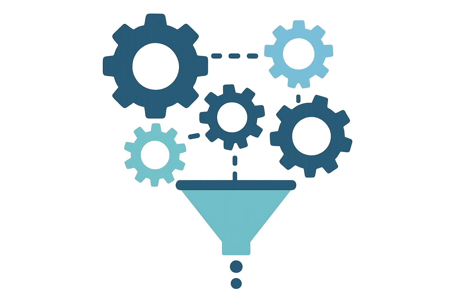 Diagram illustrating a systemized SaaS customer acquisition engine with connected stages