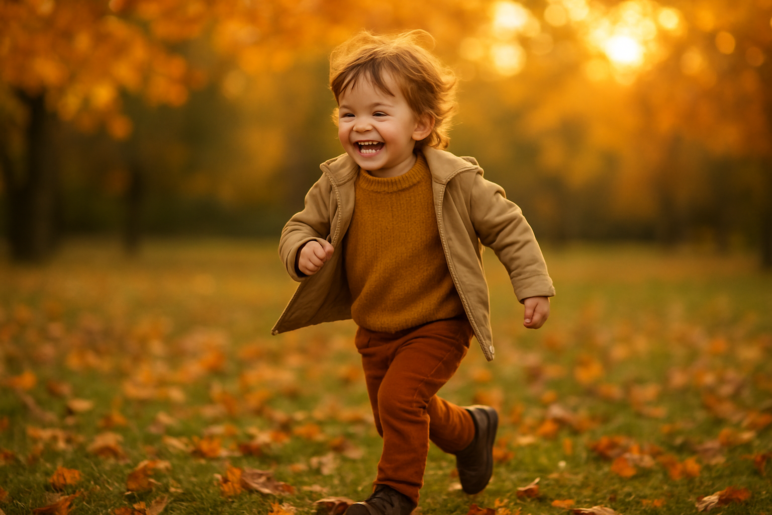 Child playing outdoors wearing a seasonal outfit from a rotating clothing wardrobe