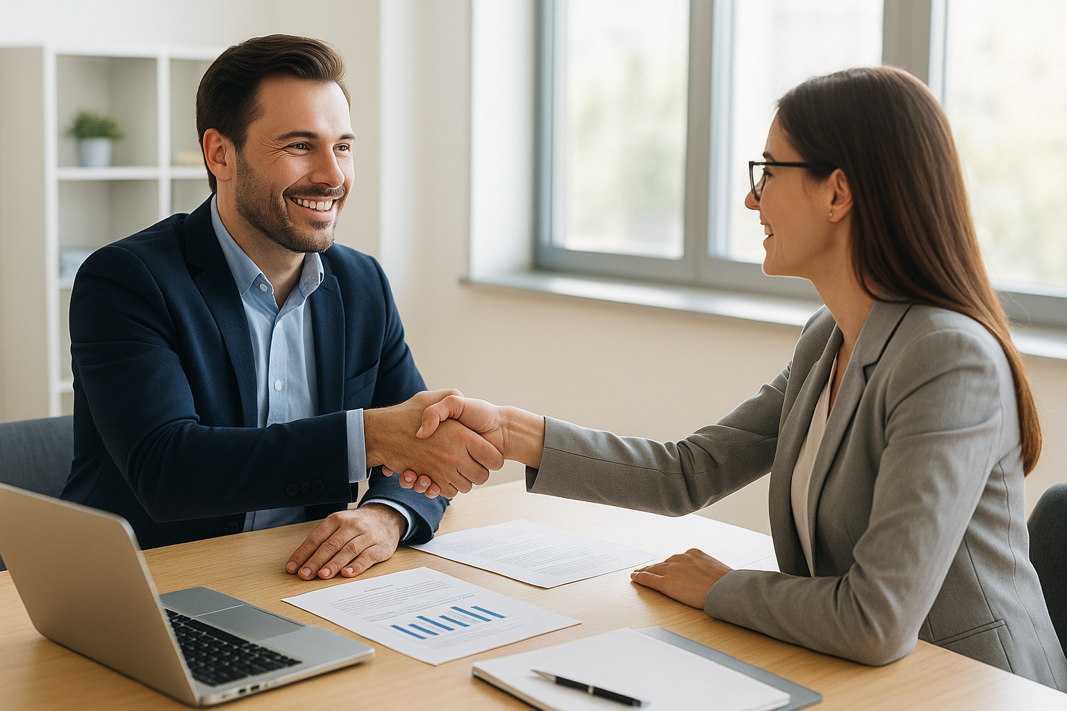 Business owner partnering with an outsourced HR provider to manage human resources administration