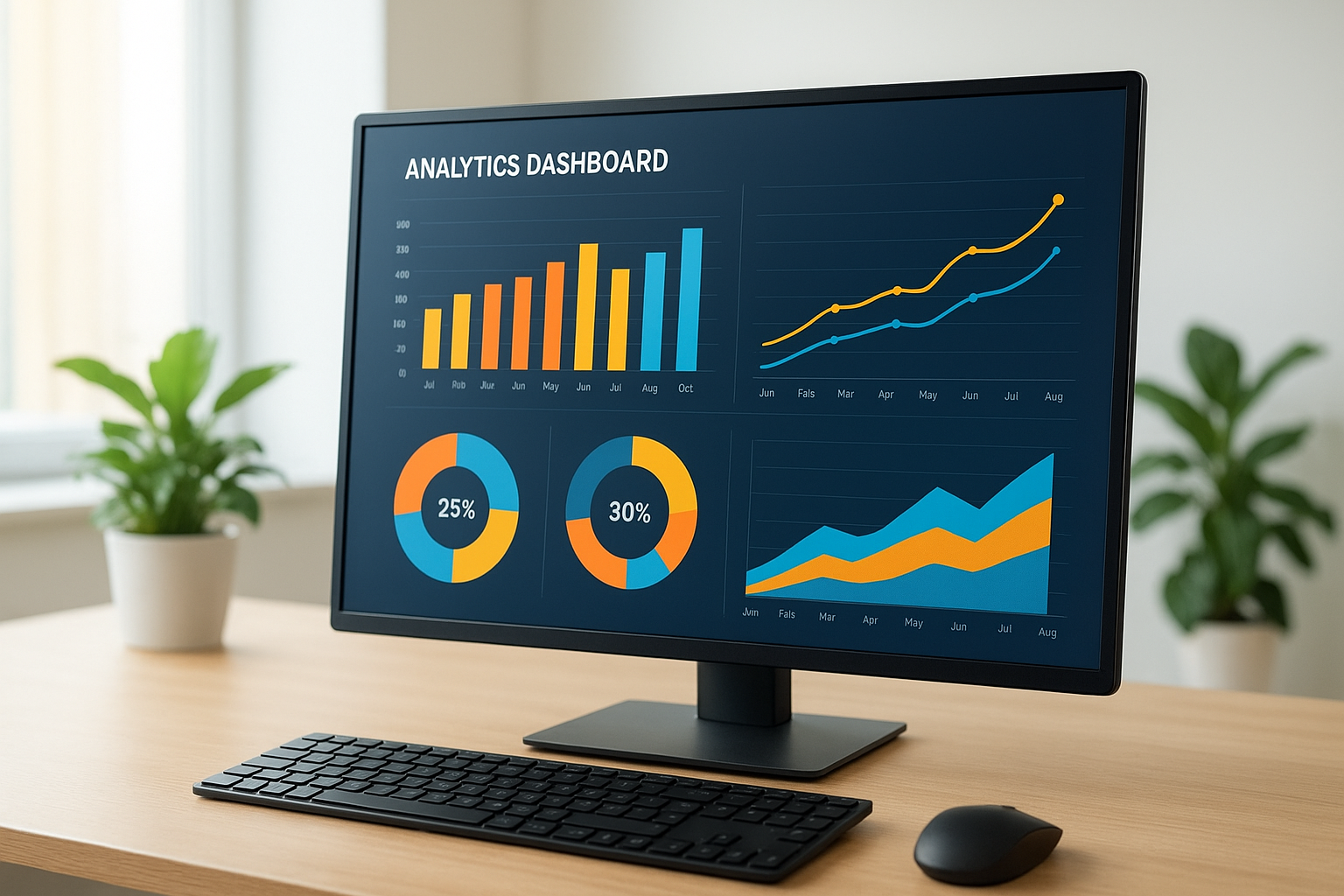 Dashboard displaying rising search visibility metrics from AI-enhanced SEO strategies