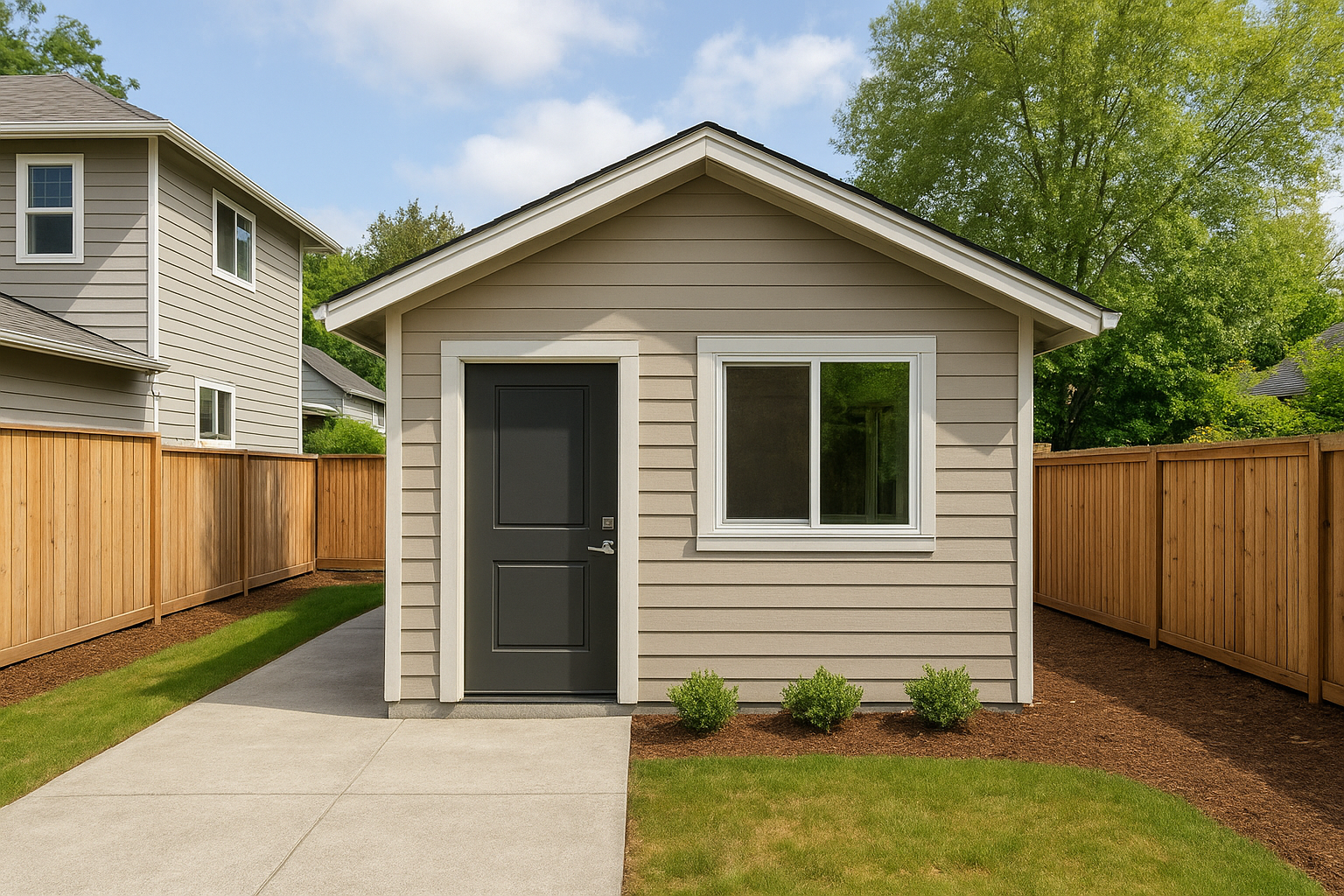 Garage conversion ADU for multigenerational family members in California