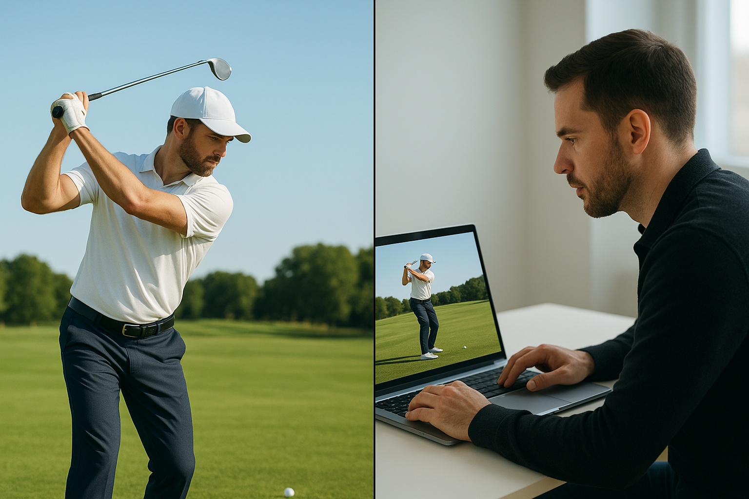 Comparison of an in-person golf lesson and a remote online swing analysis session