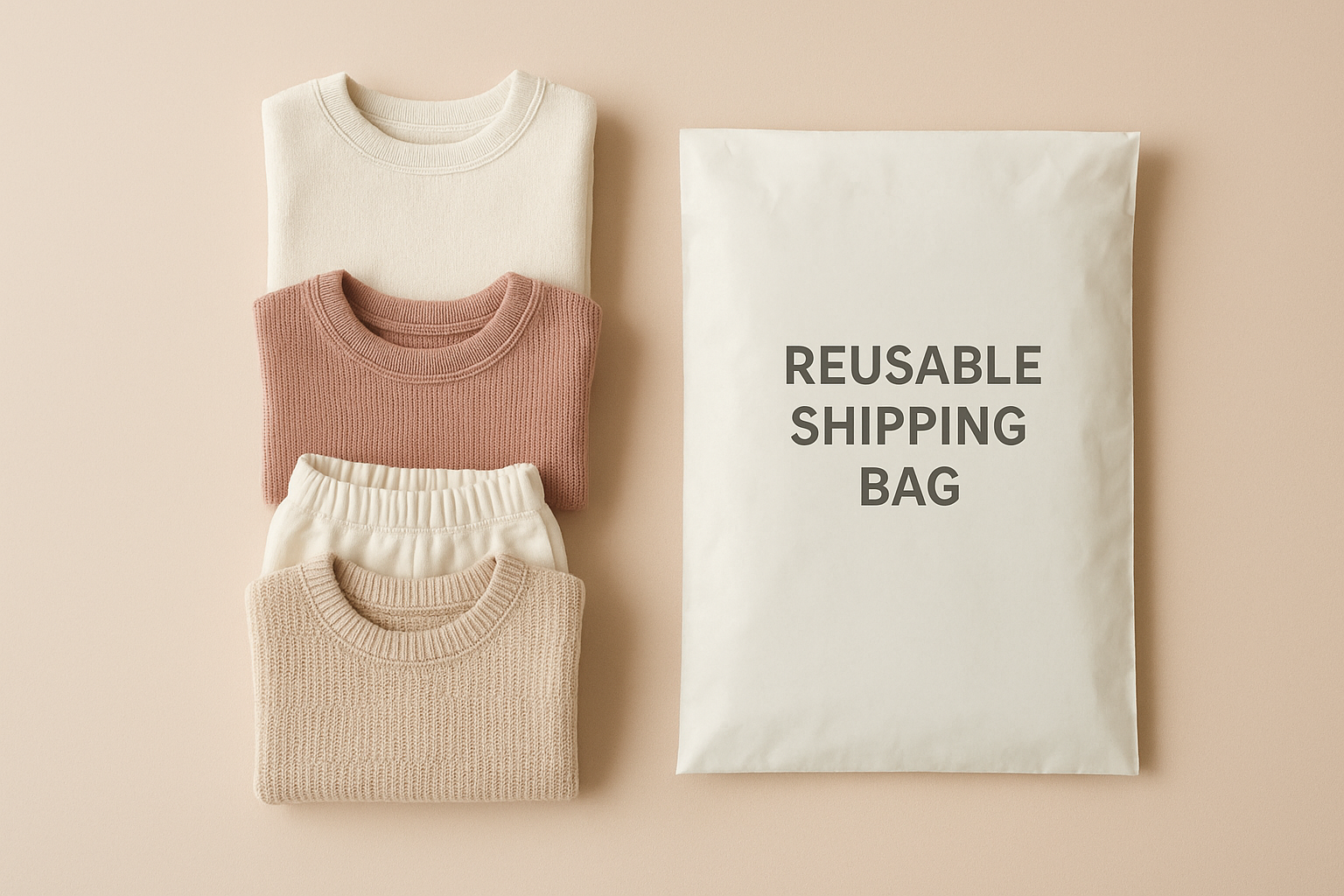 Curated toddler clothing box with free two-way shipping bag from a kids clothing subscription