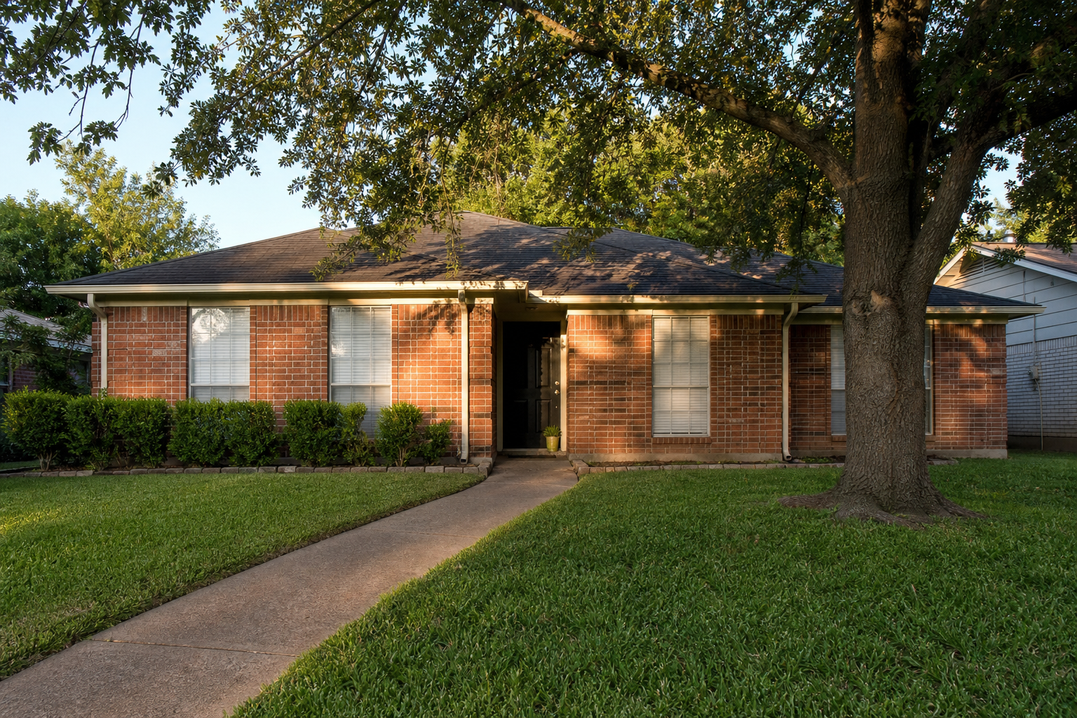 Single-family rental home exterior in a San Antonio area neighborhood
