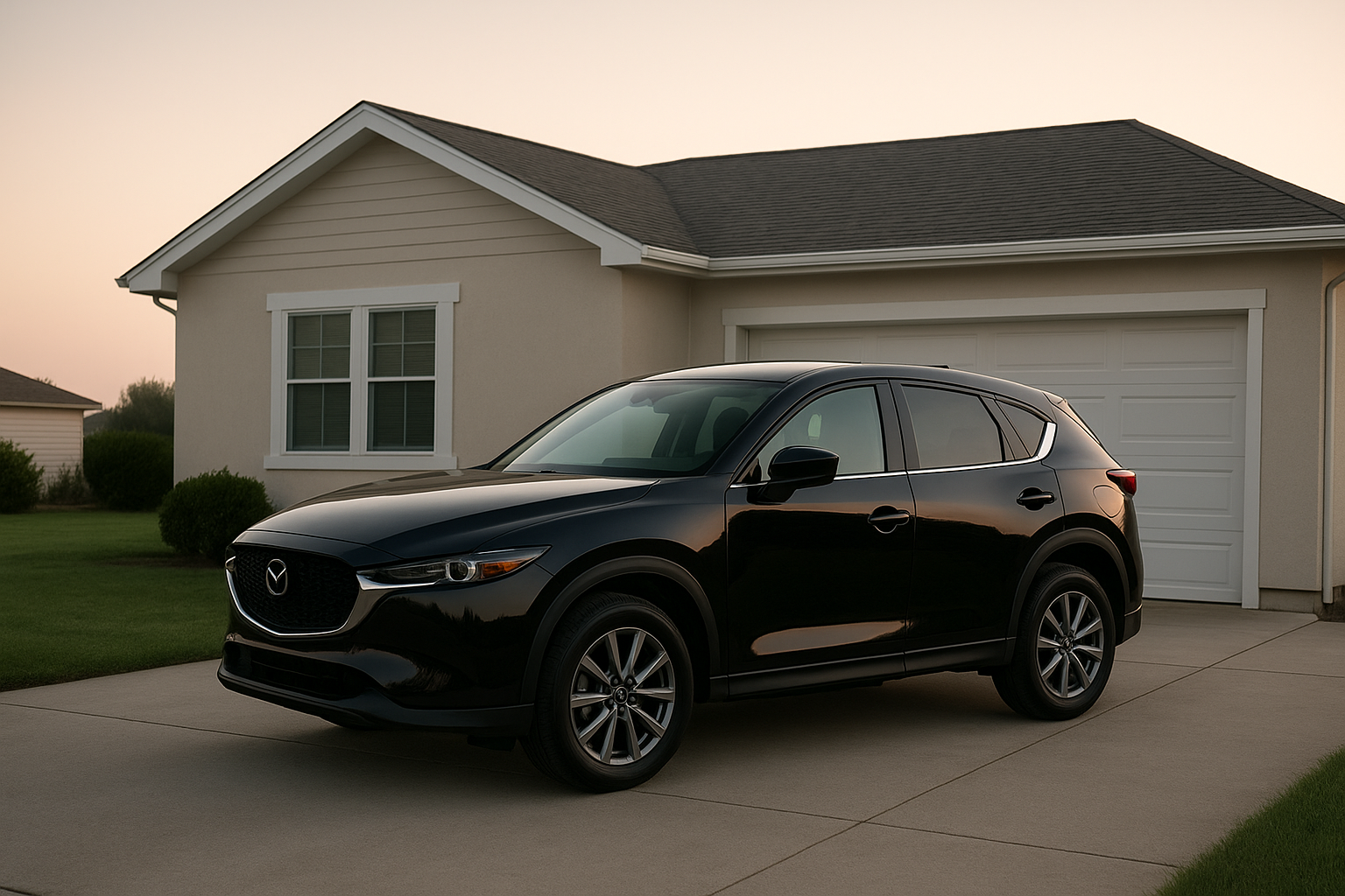 Basic Black compact crossover SUV used for affordable Charlotte airport car service