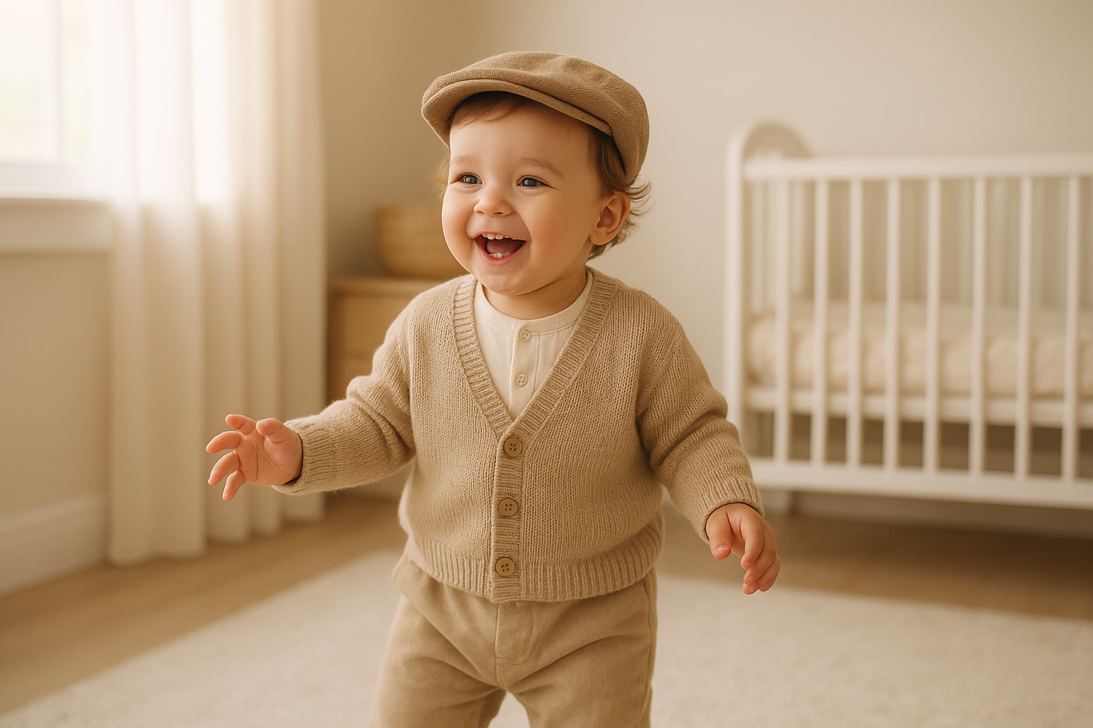 Toddler wearing fashionable outfit from a stylish toddler clothing rental service