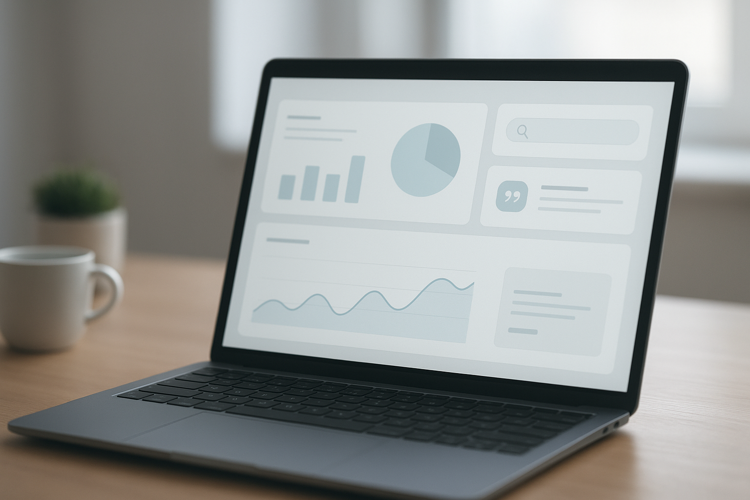 Dashboard showing AI-powered search insights and citation tracking metrics