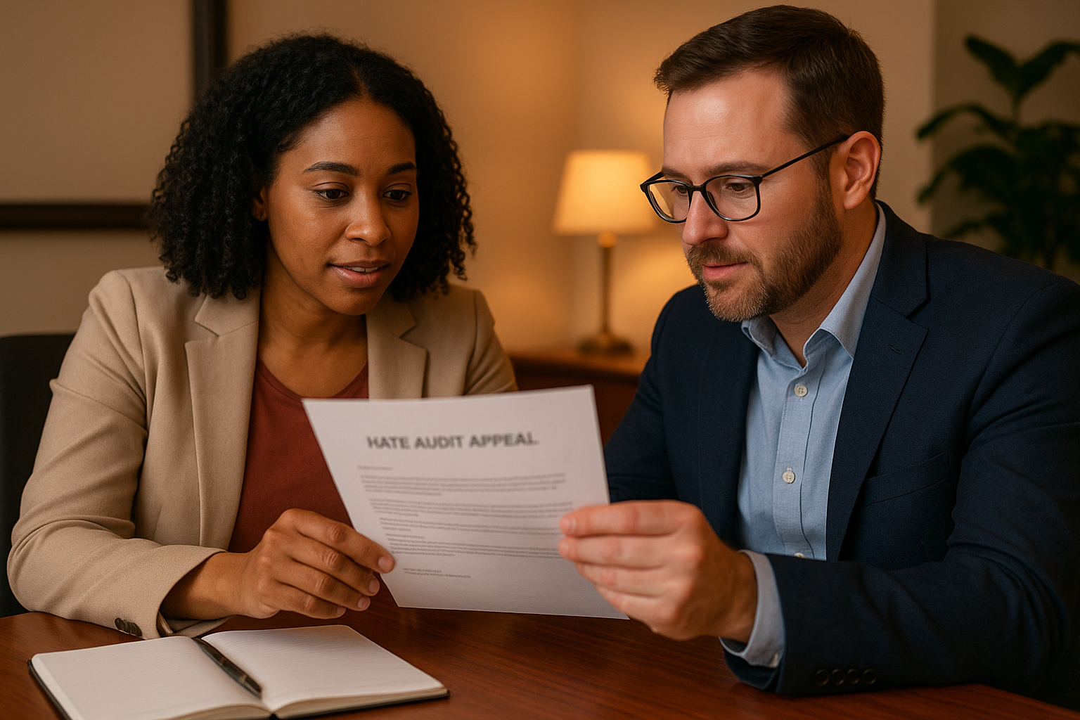 Consultant and provider discussing a DWRS rate audit appeal letter Consultant and provider discussing a DWRS rate audit appeal letter