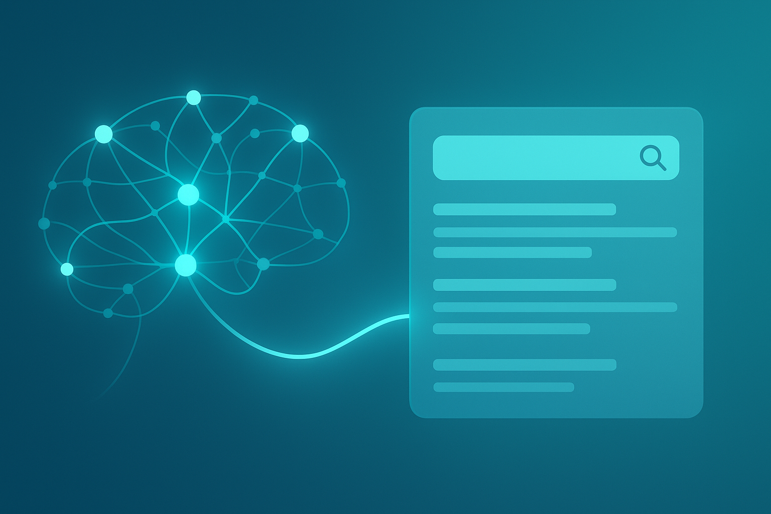 Diagram showing how generative AI search ranking signals flow into an AI answer engine