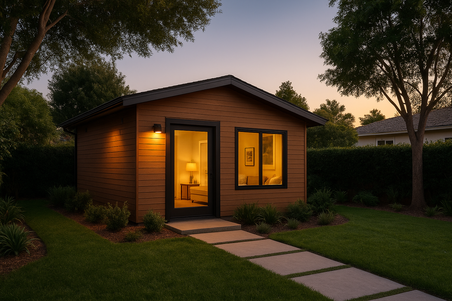 Detached ADU guest house illustrating second unit rental regulations in Southern California