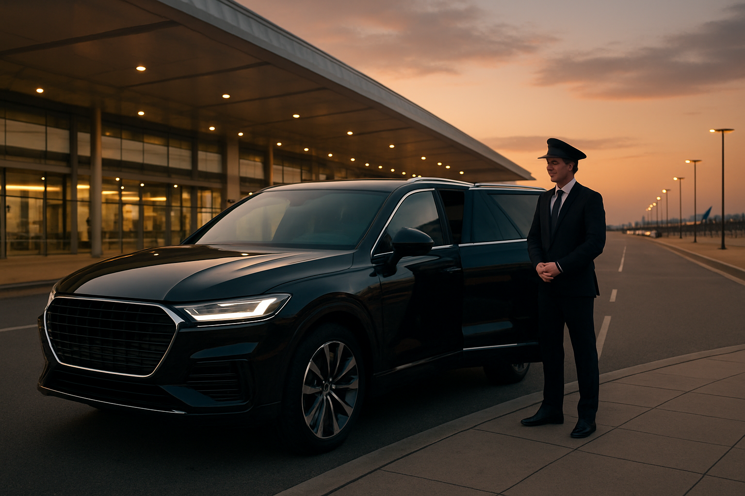 Executive SUV ready for a San Diego to Long Beach Airport transfer