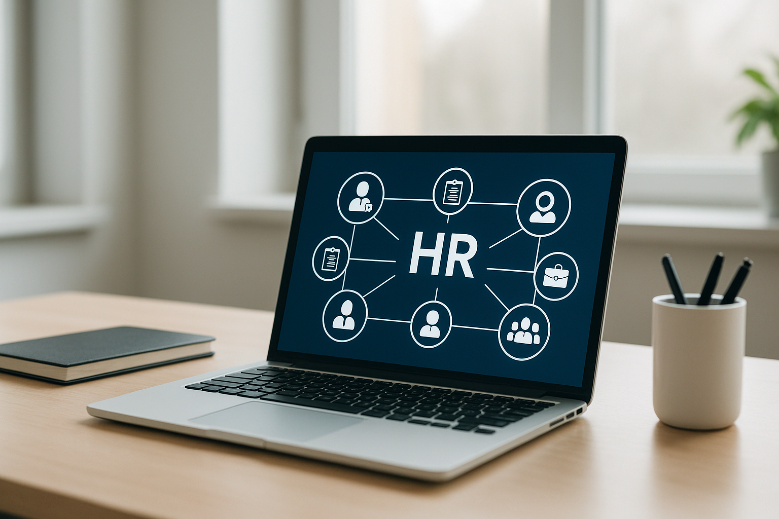 HR technology integration dashboard showing connected payroll and benefits systems