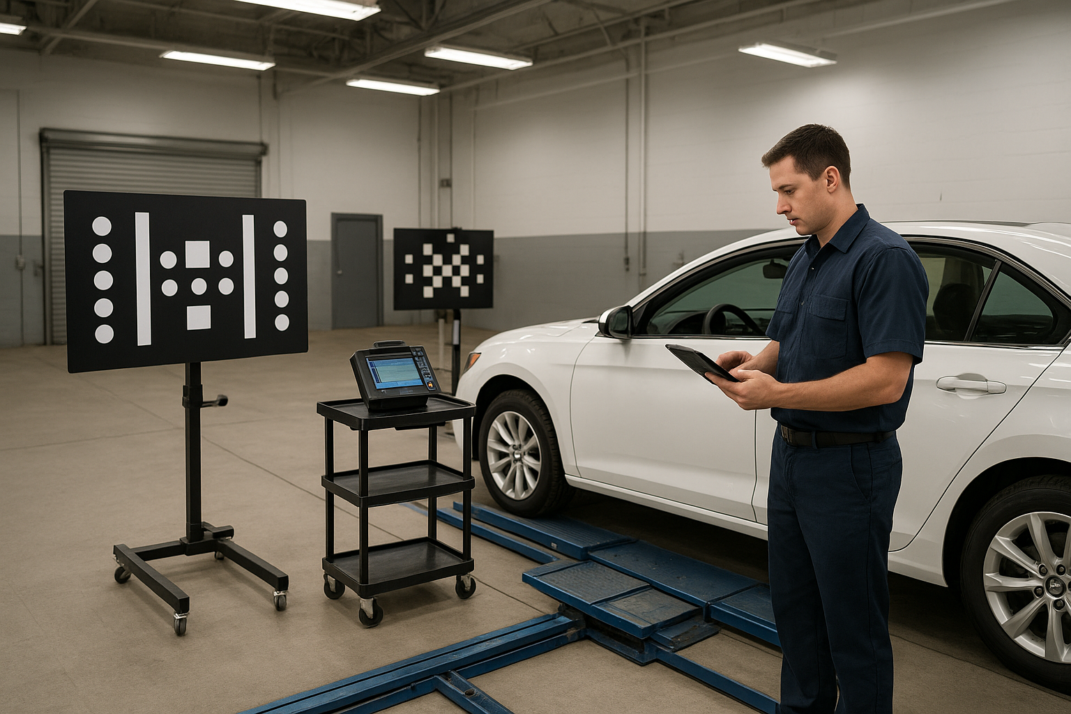 ADAS calibration and diagnostics at a top-rated auto body shop