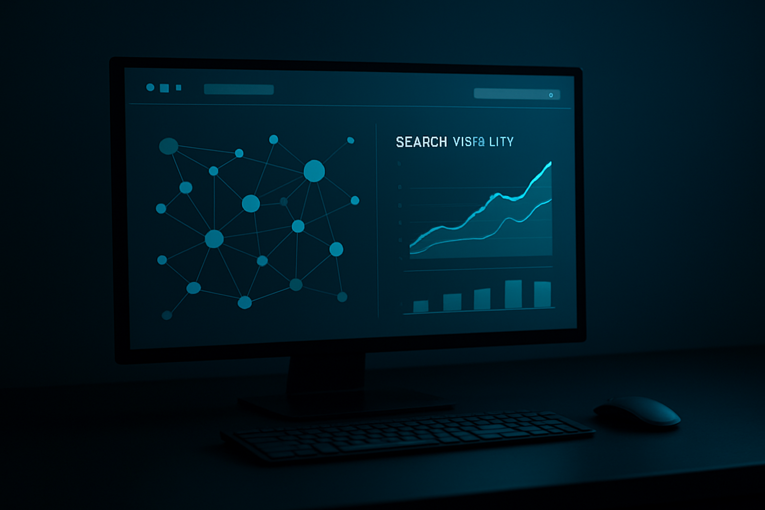Dashboard visualizing how businesses enhance discoverability with AI across search platforms
