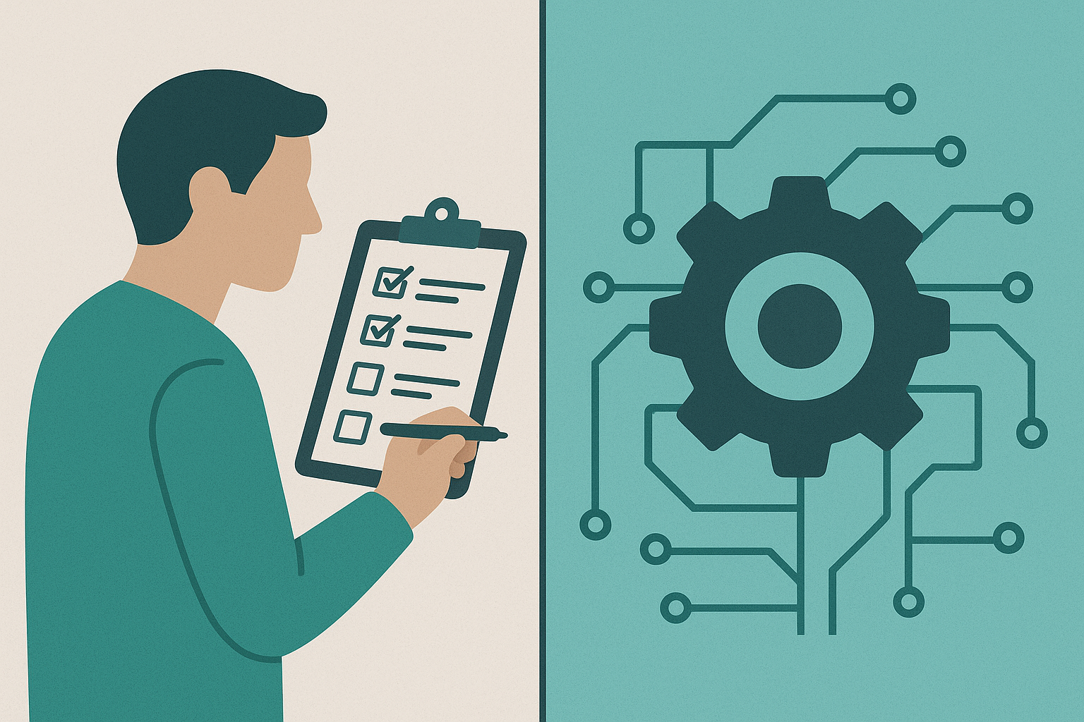 Comparison illustration of manual SEO versus automated website ranking solutions