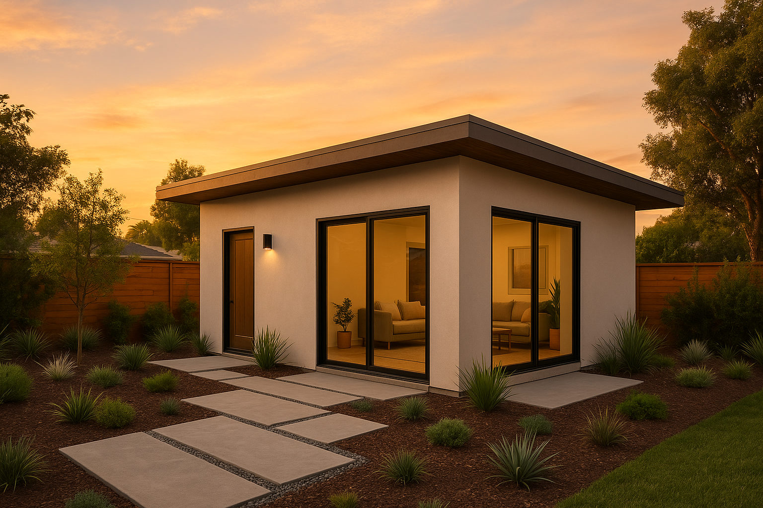 Detached ADU in an Orange County backyard, the type of project that often requires ADU financing help