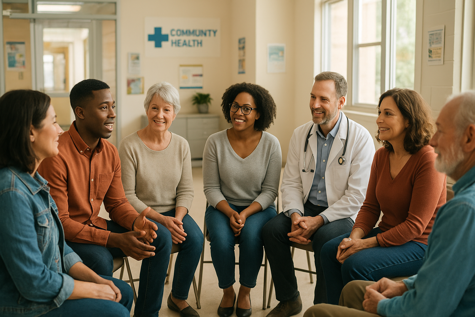 Clinicians and community members in dialogue representing participatory AI prioritization