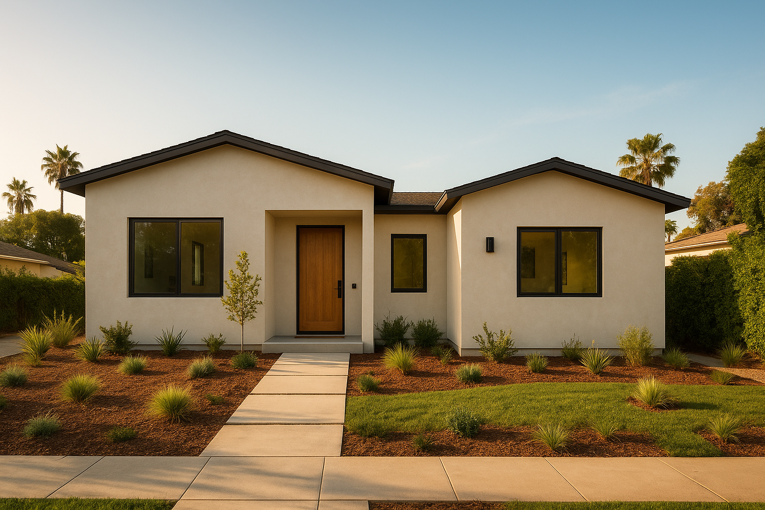 Attached ADU addition connected to a Southern California home
