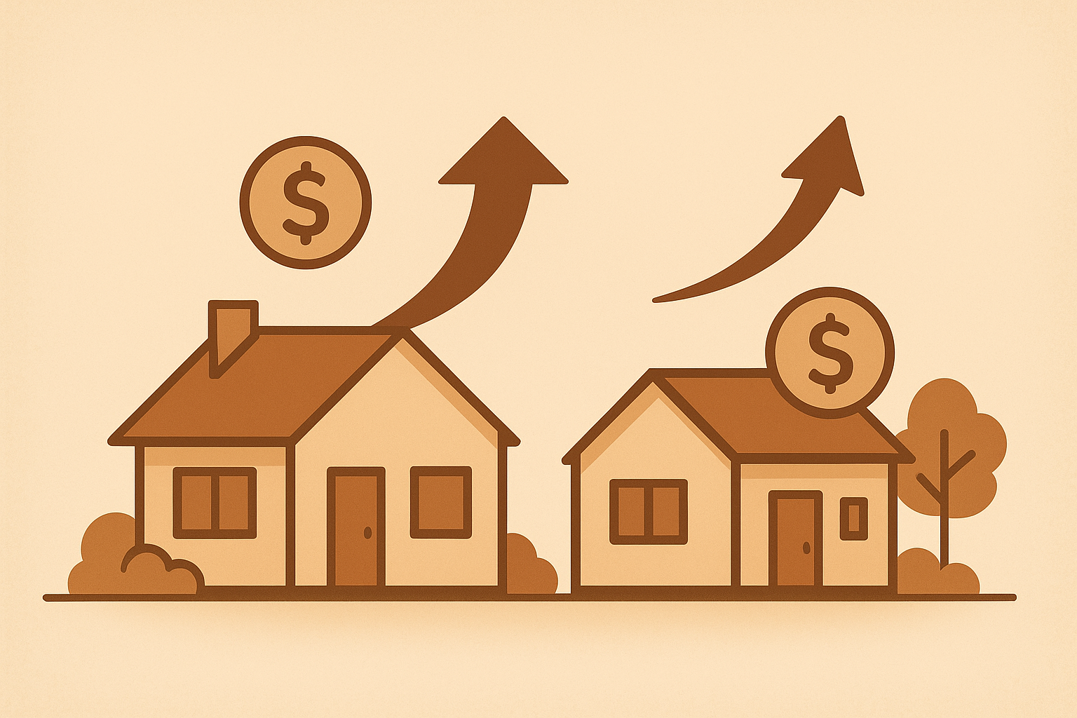 Illustration showing how an ADU increases property value and generates rental income as part of ADU financial return