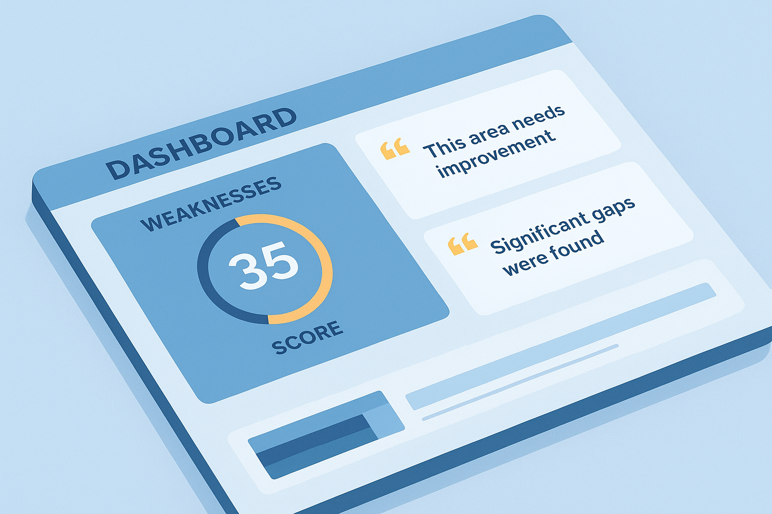 Mockup of a competitive intelligence report showing scored weakness themes drawn from competitor reviews