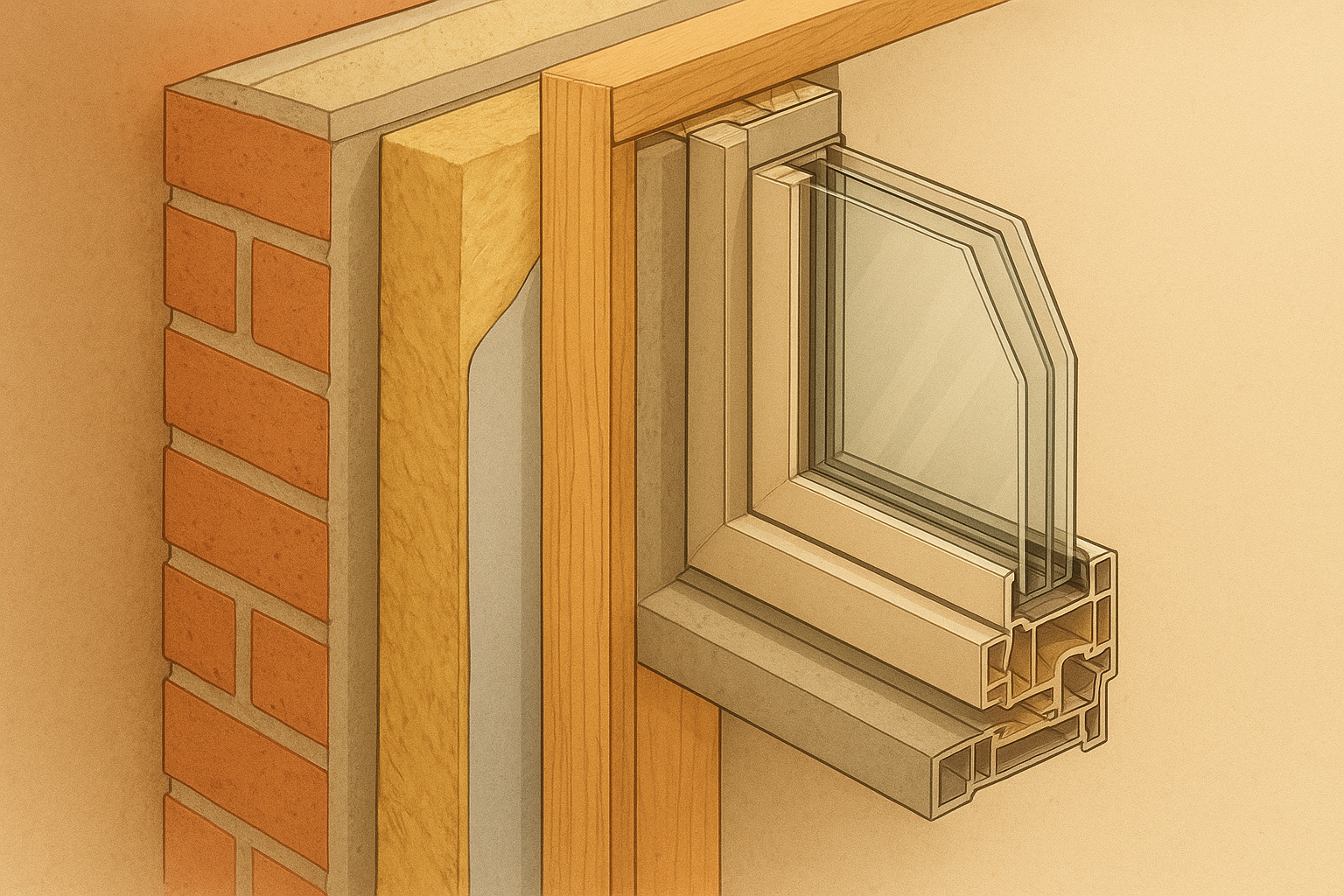 Wall insulation and window assembly used in energy-efficient ADU construction