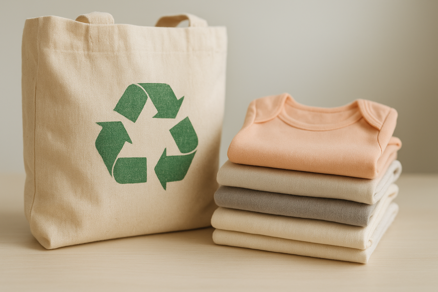 Reusable eco packaging used for sustainable children's clothing shipments