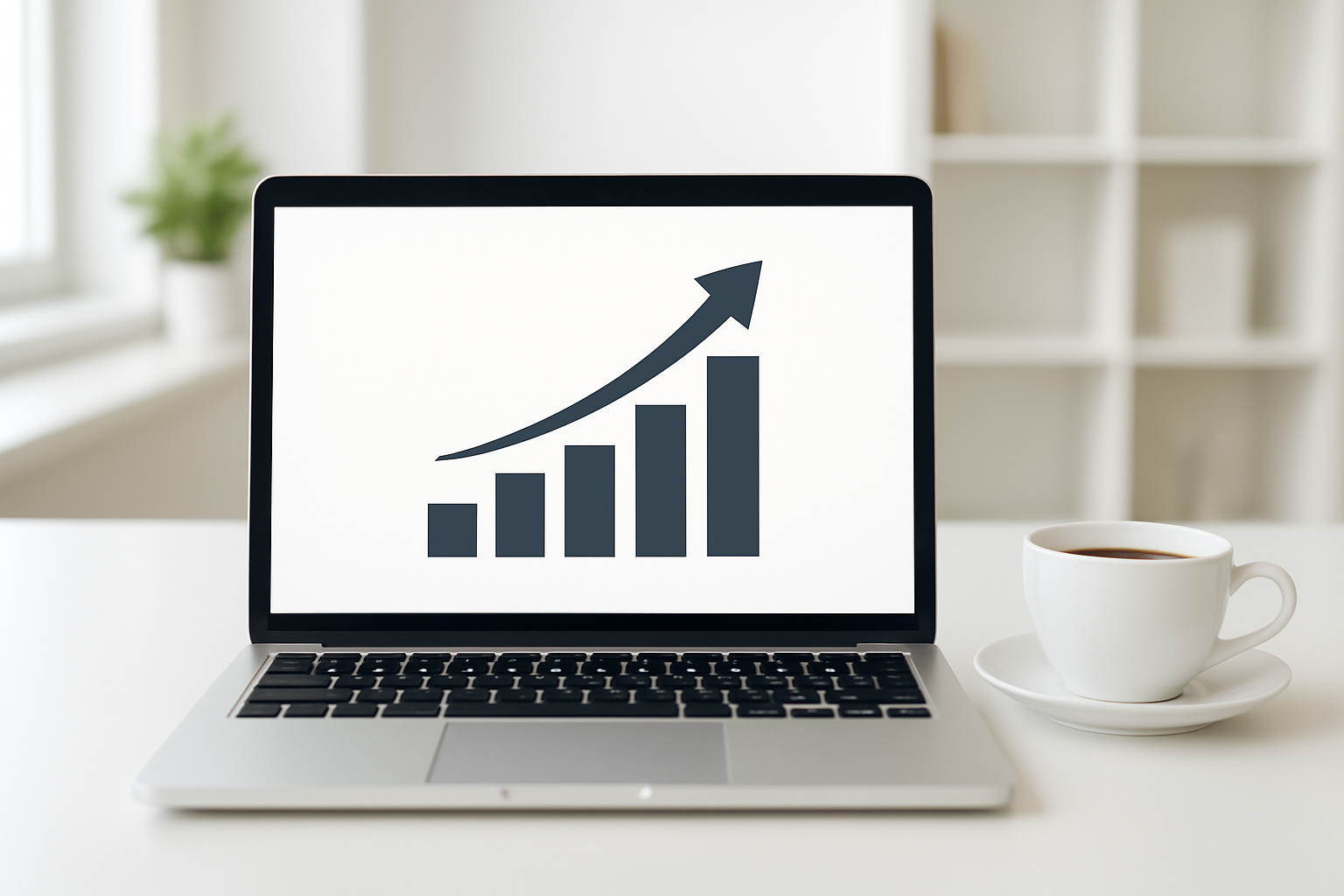 Bar chart showing business revenue growth after receiving financing