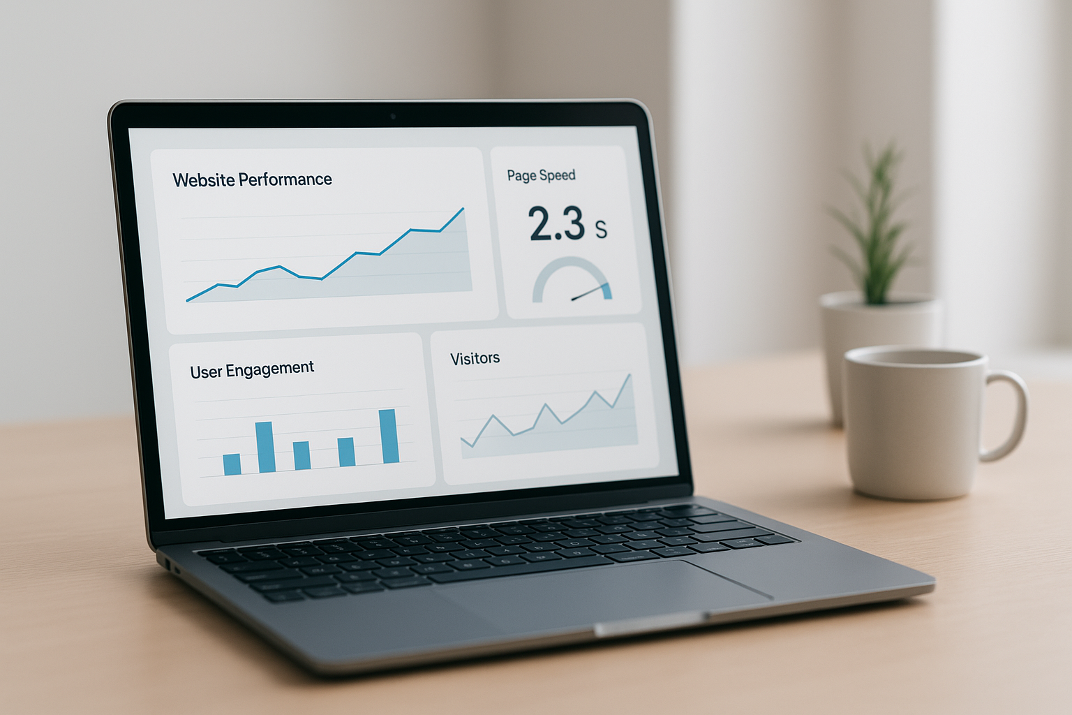 Dashboard showing metrics used to measure SEO user experience improvement