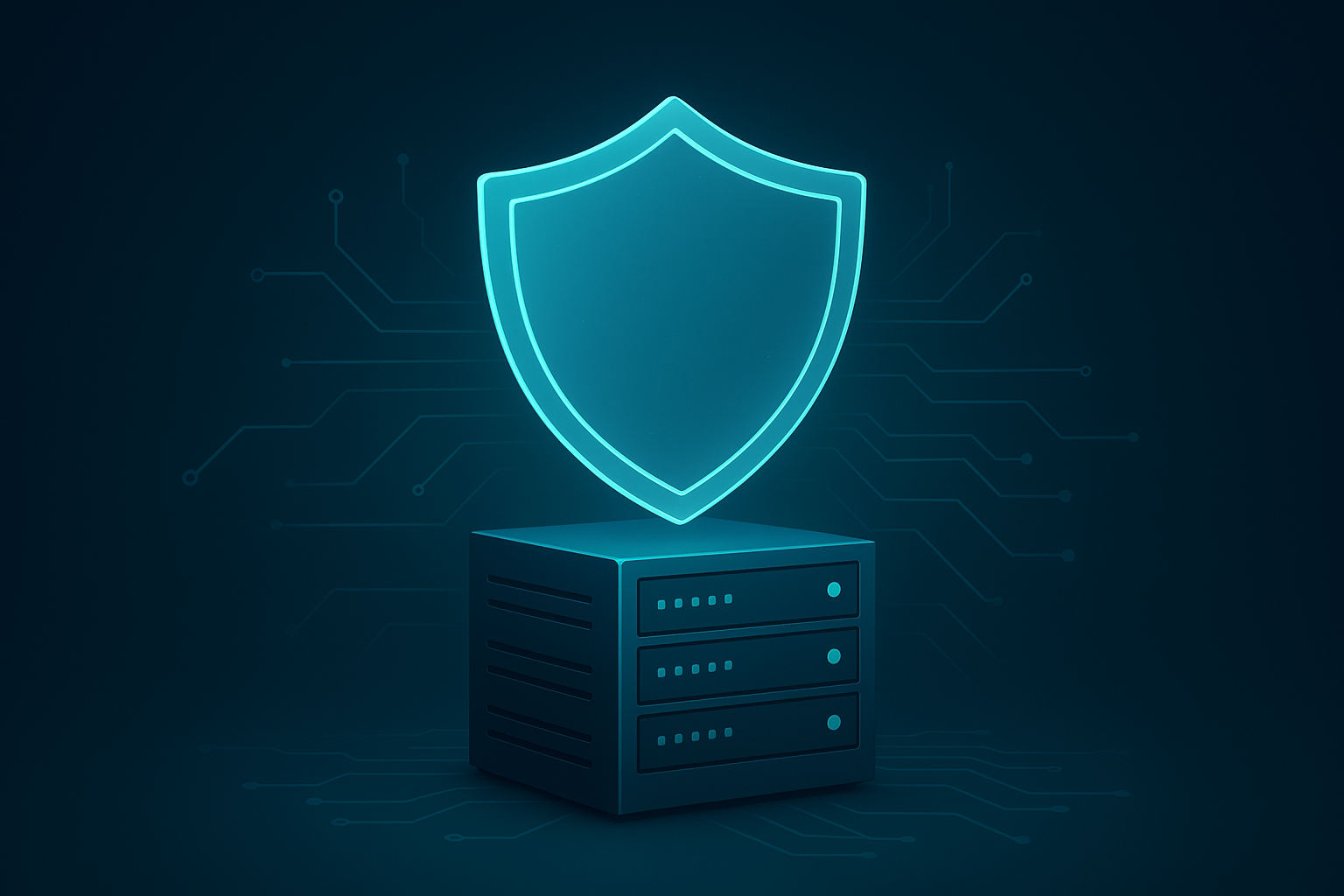 Digital shield icon representing data encryption and guardrails in a secure AI workspace