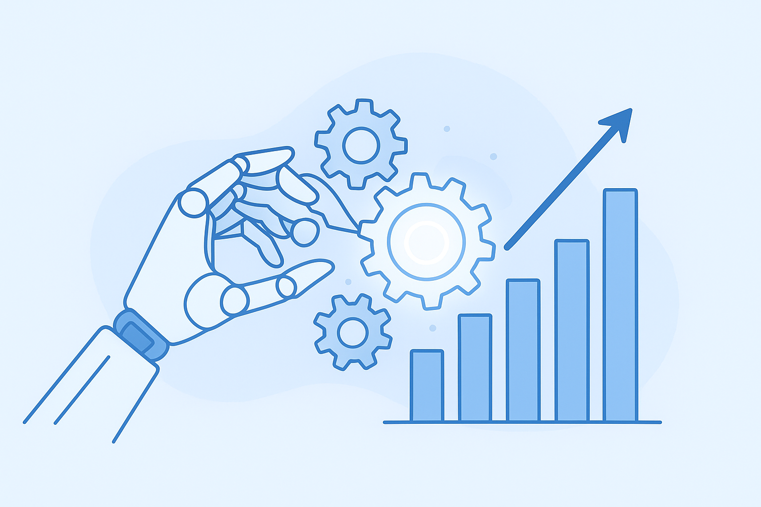 AI system automatically correcting technical SEO issues on a website