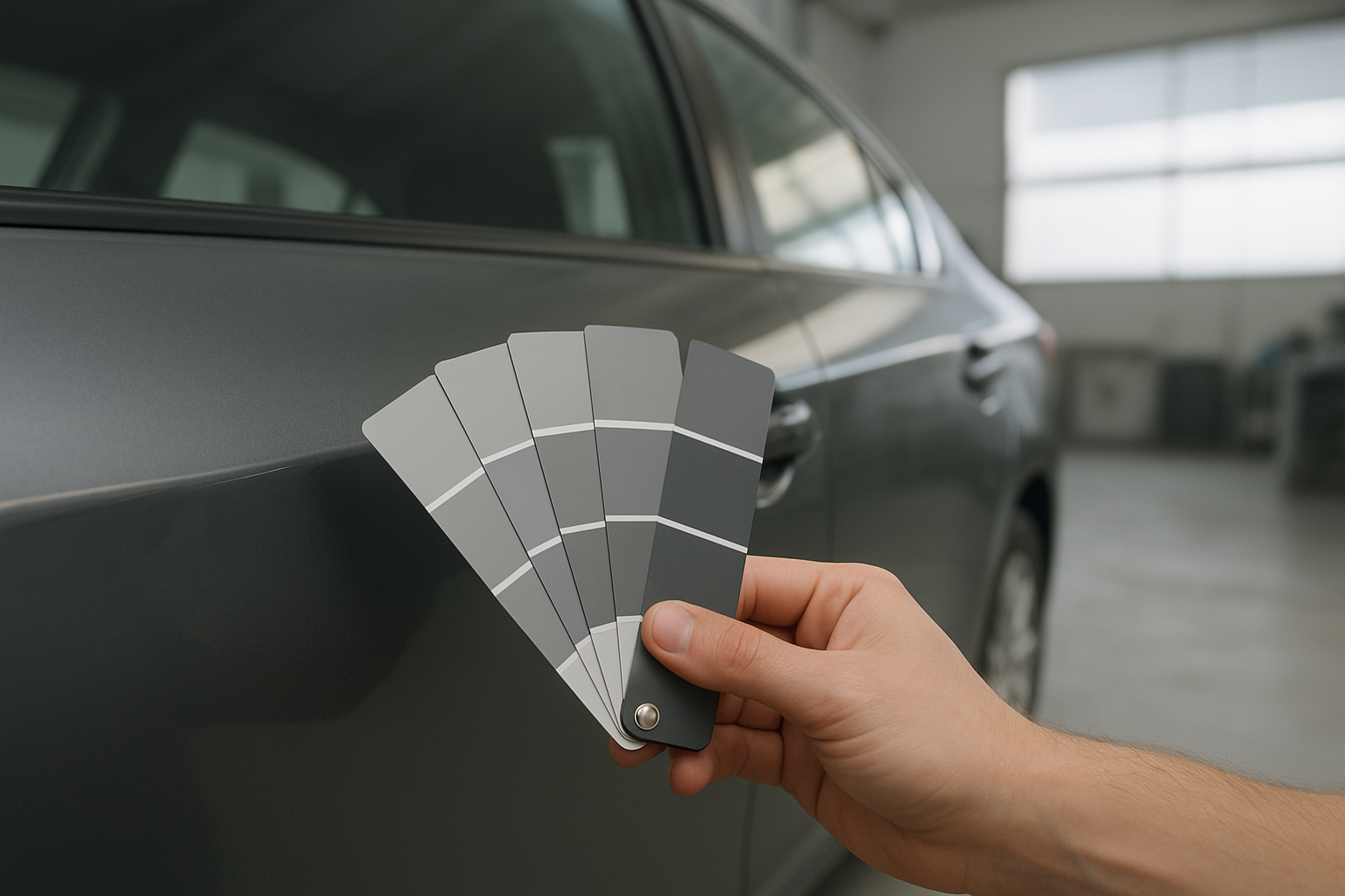 Spectrophotometer color matching tool used during foreign vehicle body repair paint work