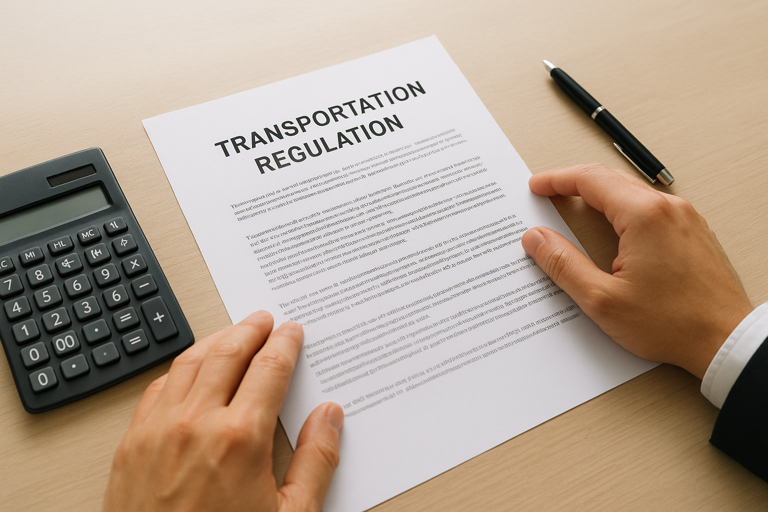 Reviewing freight broker licensing paperwork after completing training