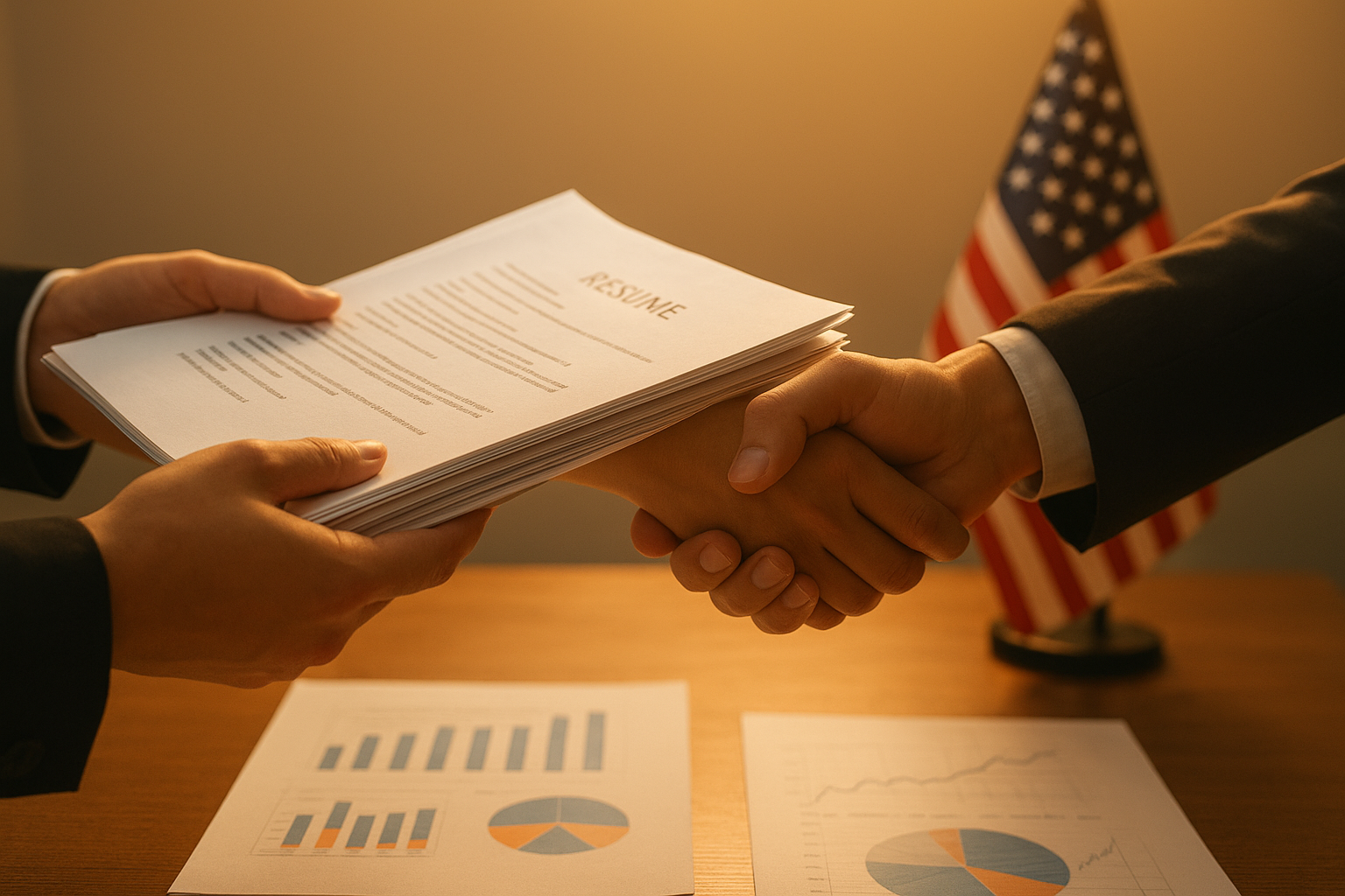Handshake symbolizing approval of a fast business funding agreement