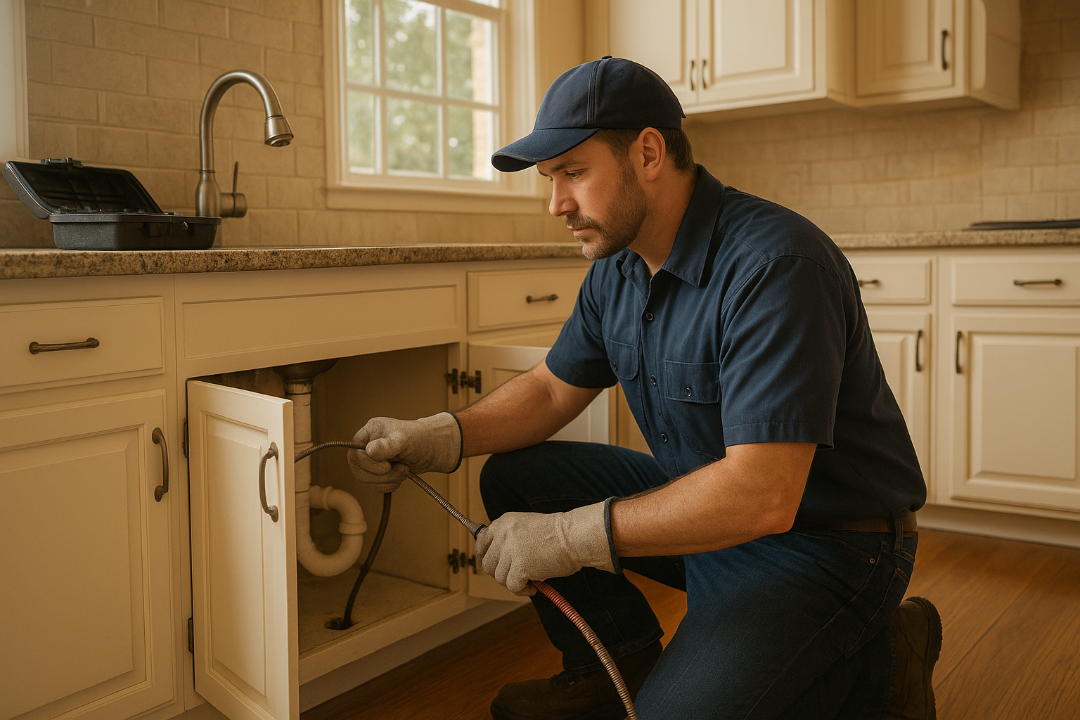 3ff733a4_drain-repair-inspection Licensed plumber performing drain repair Kaufman County homeowners requested