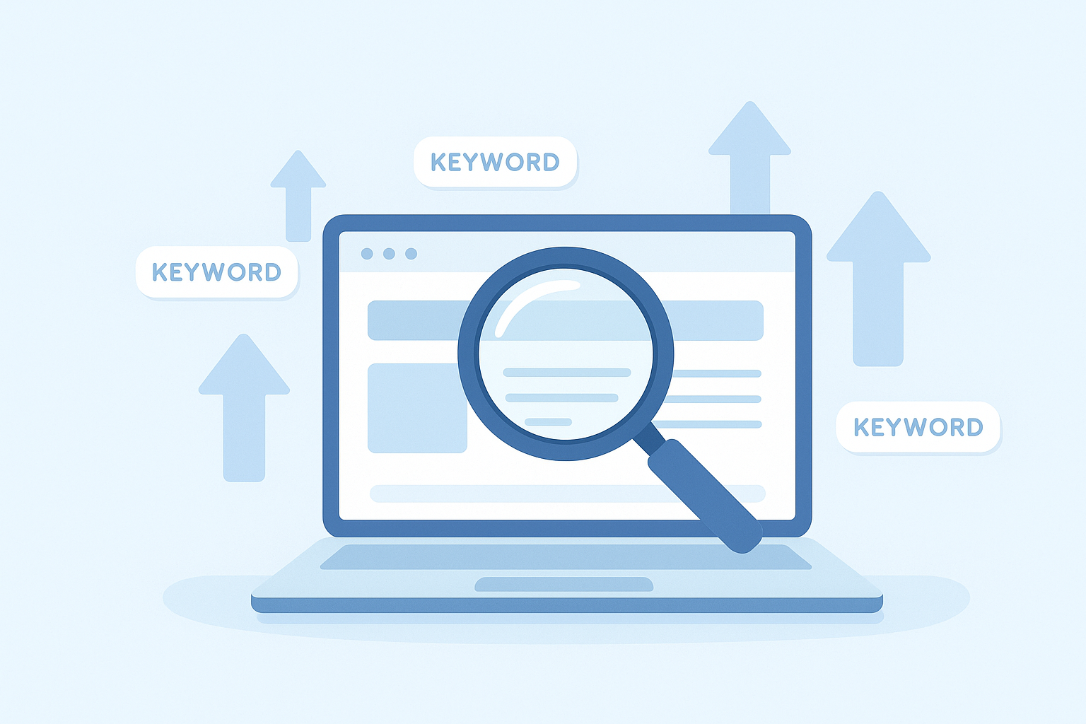 Illustration showing what SEO means for website search visibility